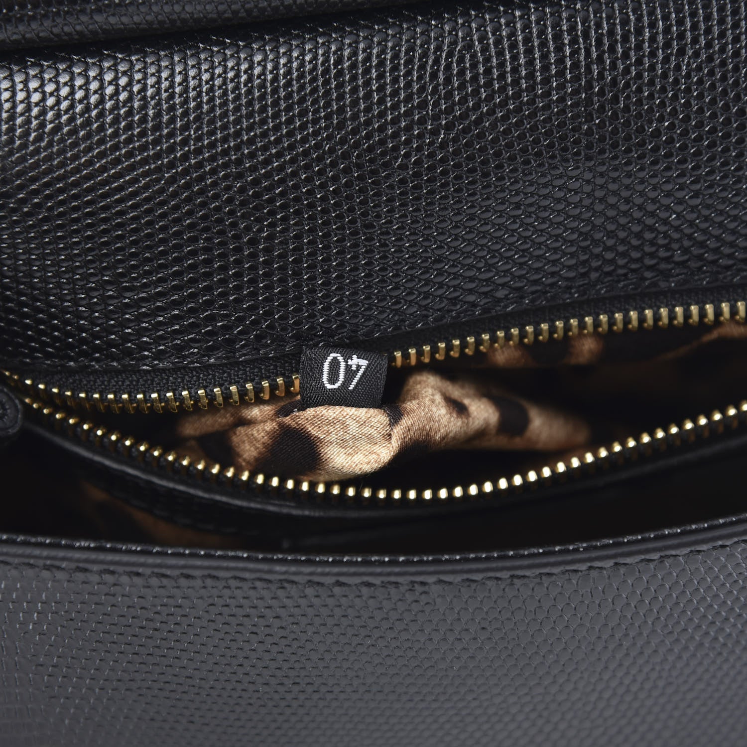 Dolce & Gabbana Iguana Calfskin Embossed Medium Miss Sicily Satchel Black 7 of 10