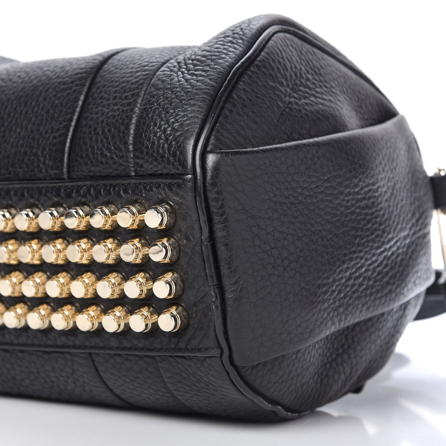 Pebbled Lambskin Rockie Black Pale Gold Hardware
