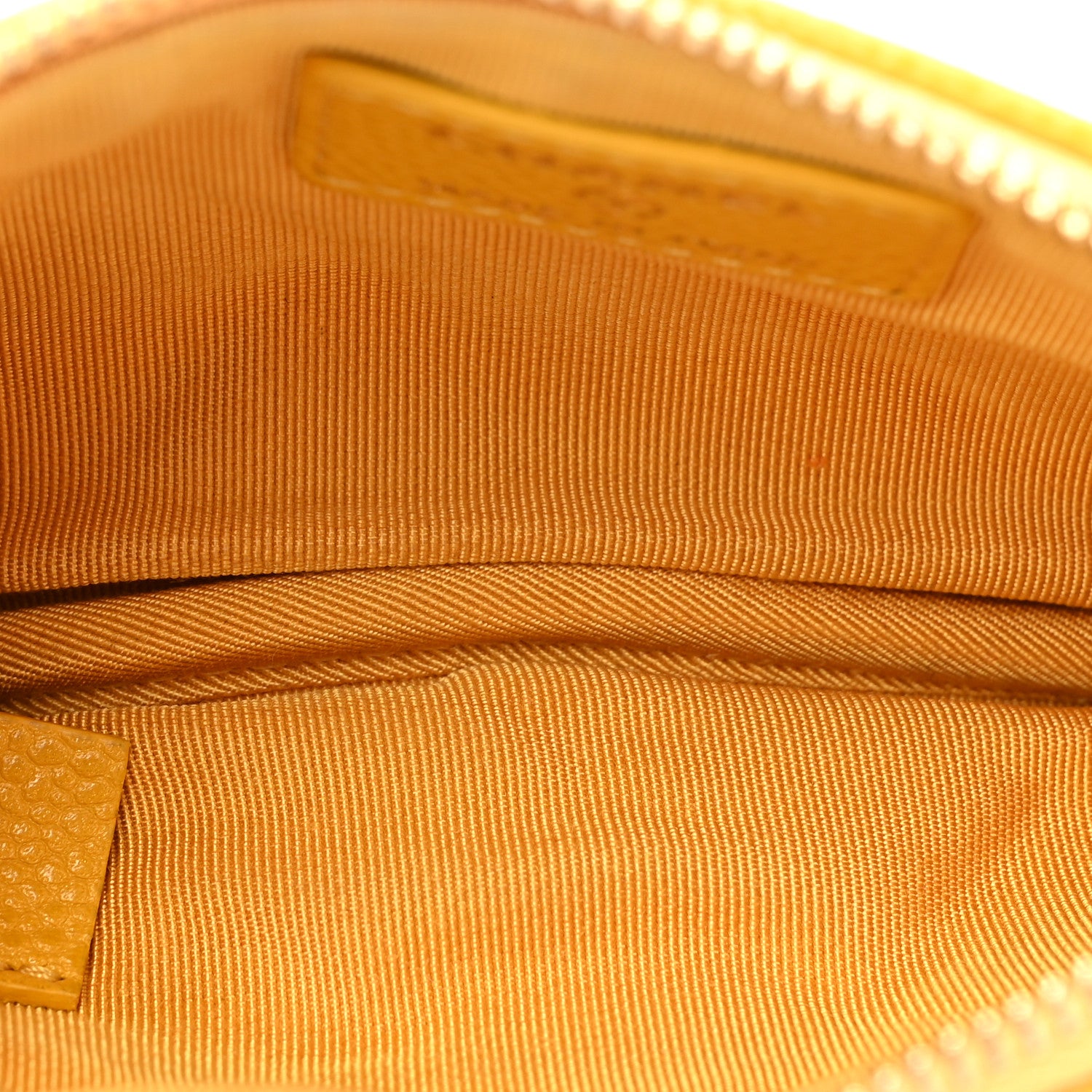 Chanel Caviar Quilted Small Cosmetic Case Yellow 5 of 9