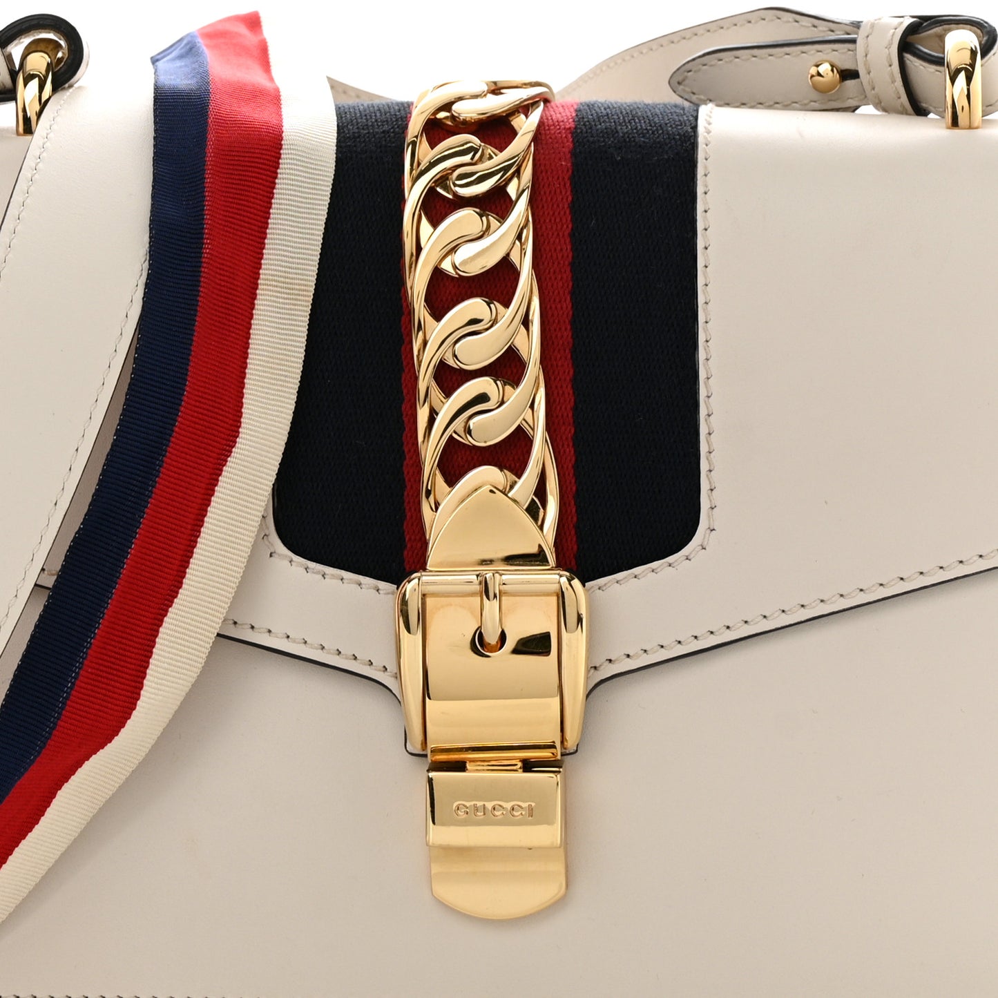 Calfskin Small Sylvie Shoulder Bag Off White