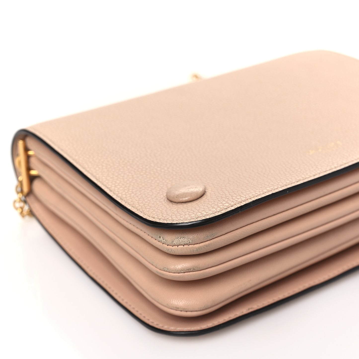 Classic Grain Calfskin Small Clifton Flap Blush