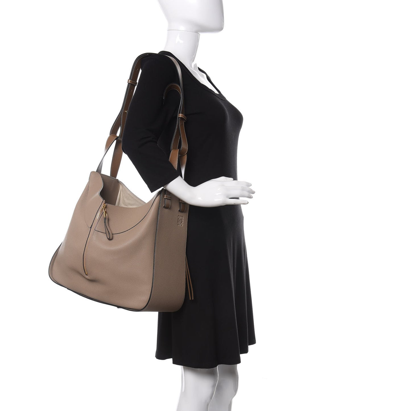 Calfskin Medium Hammock Shoulder Bag Sand Mink