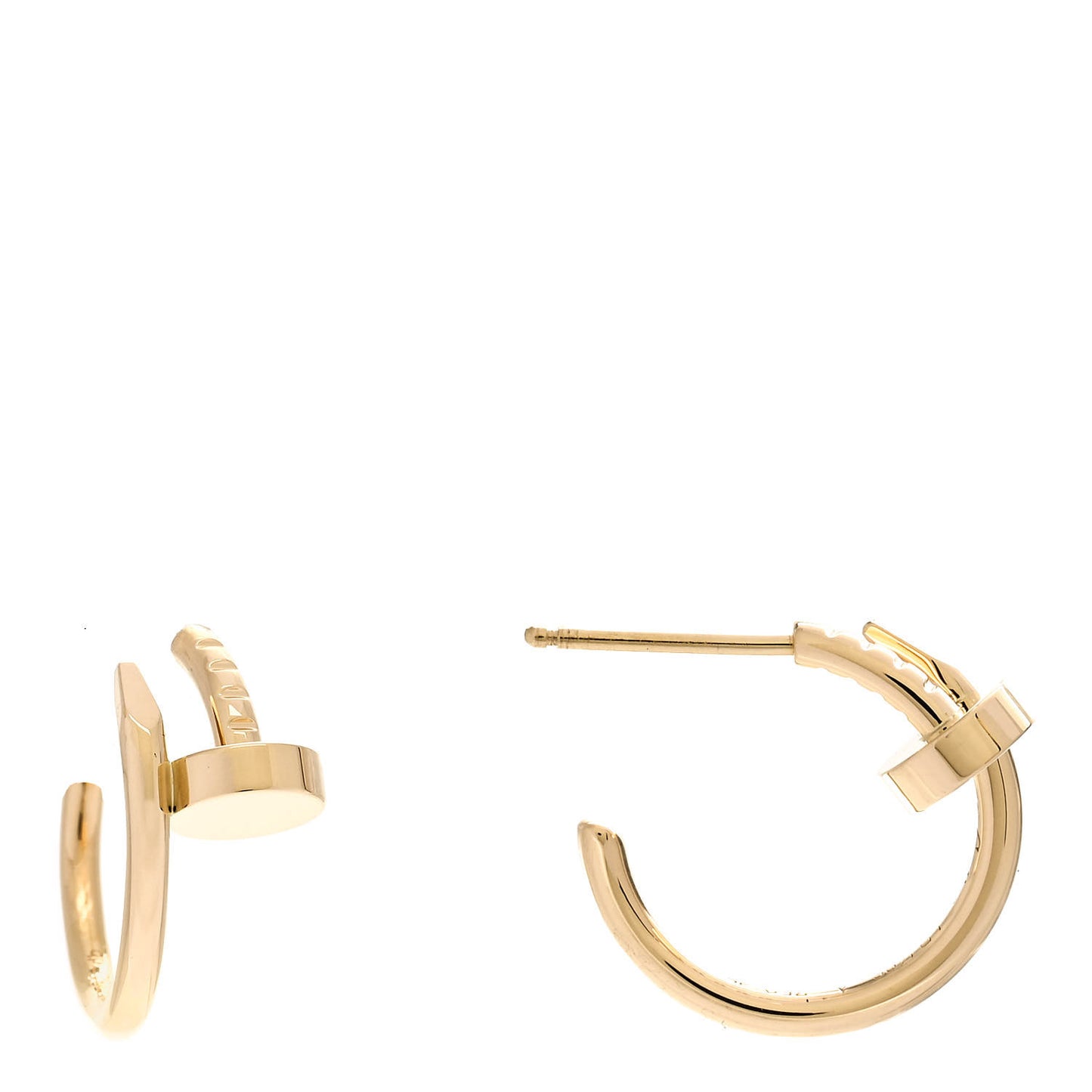 18K Yellow Gold Juste Un Clou Hoop Earrings