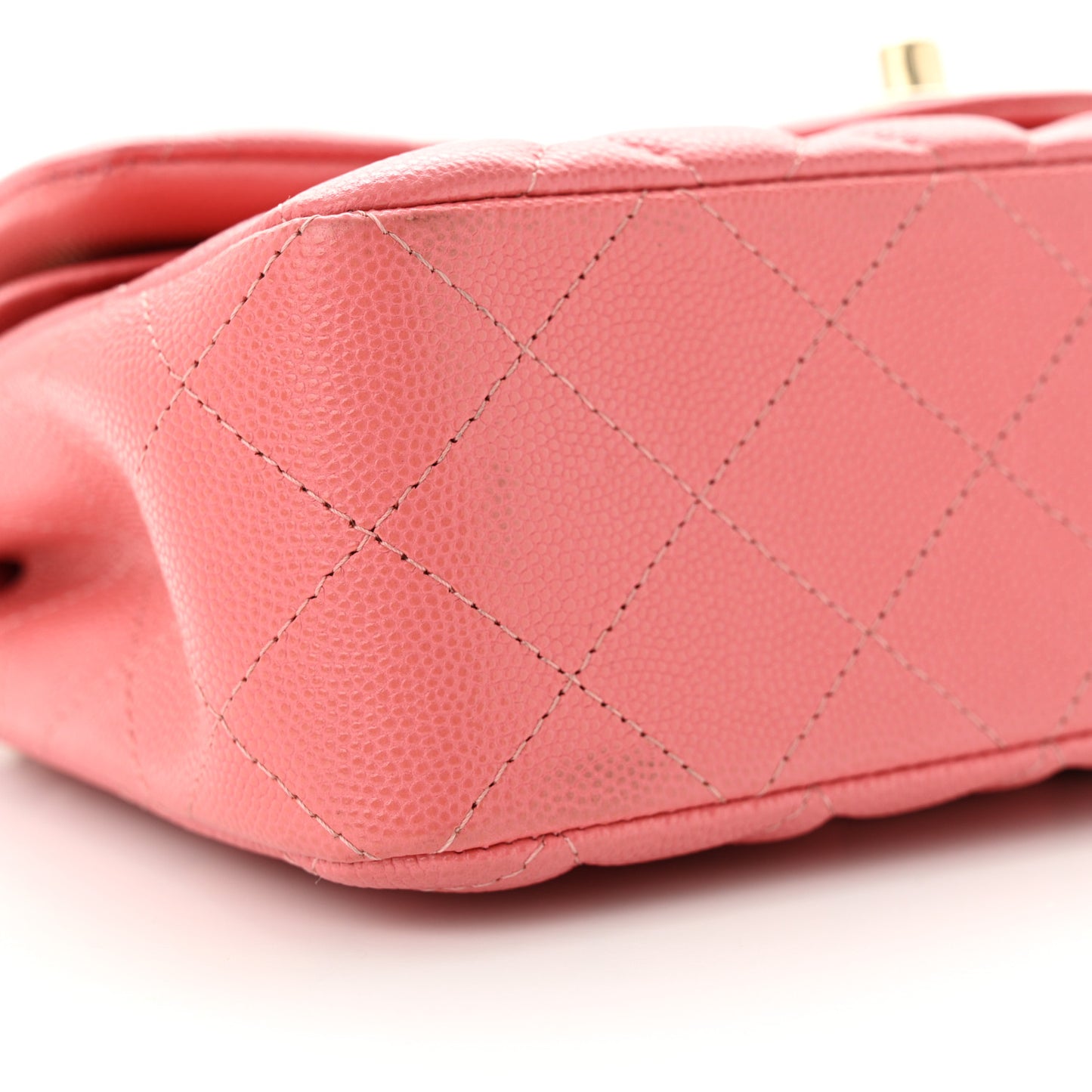 Caviar Quilted Small Double Flap Pink