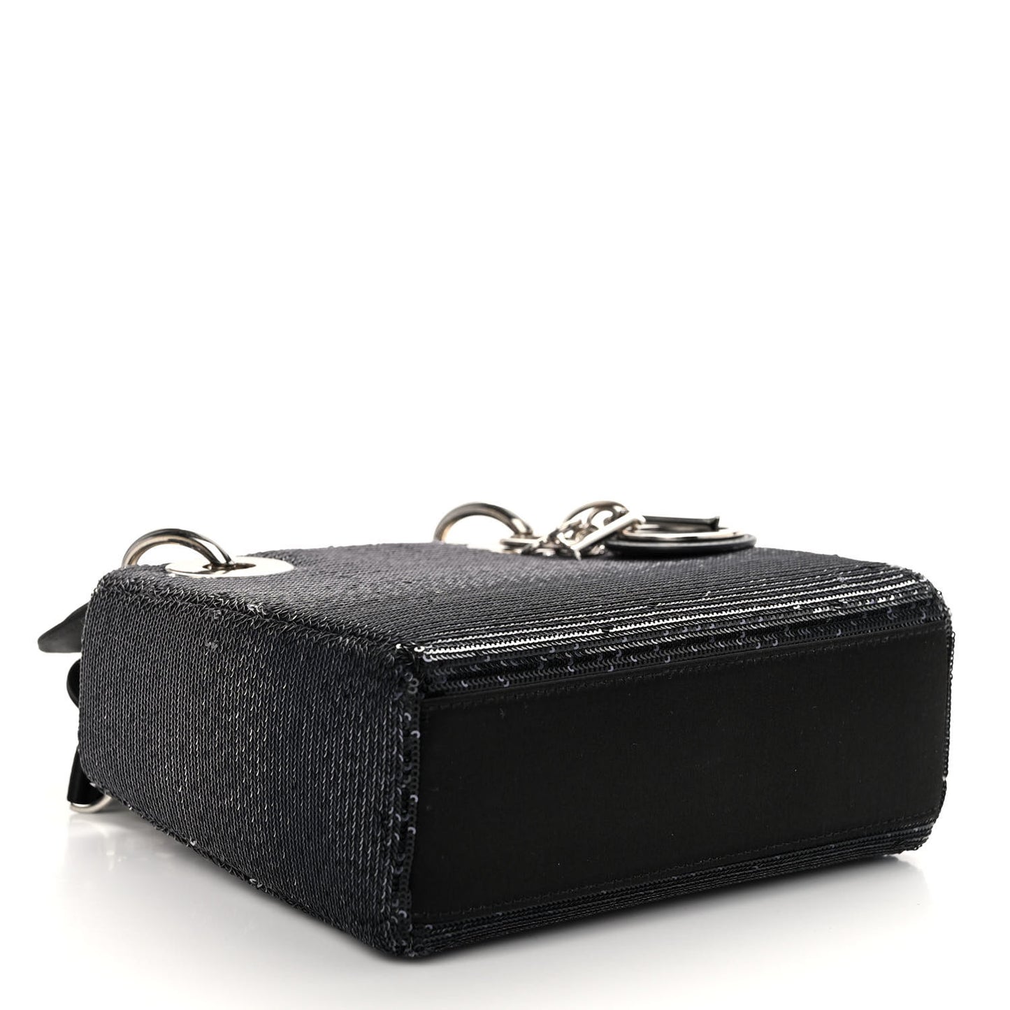 Satin Sequin Gradient Mini Lady Dior Black Silver