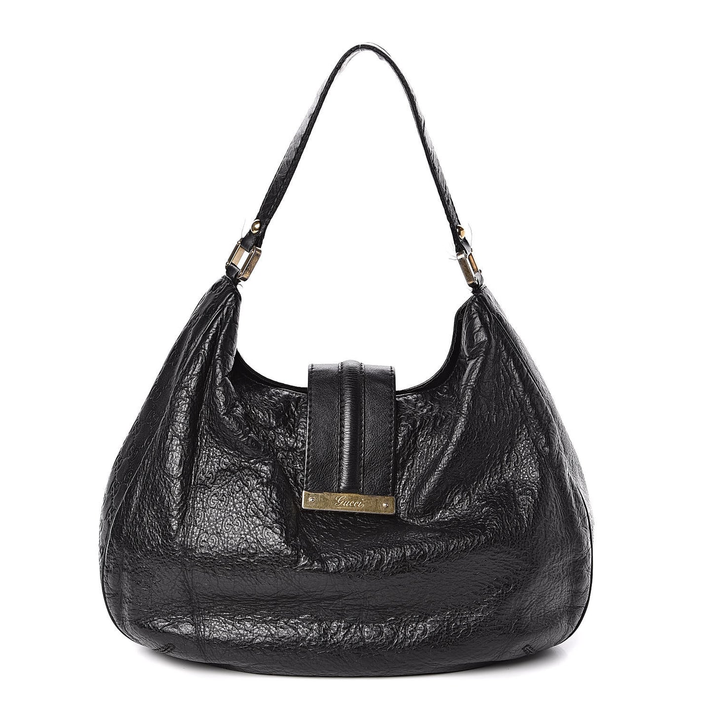Guccissima Large New Ladies Web Hobo Black
