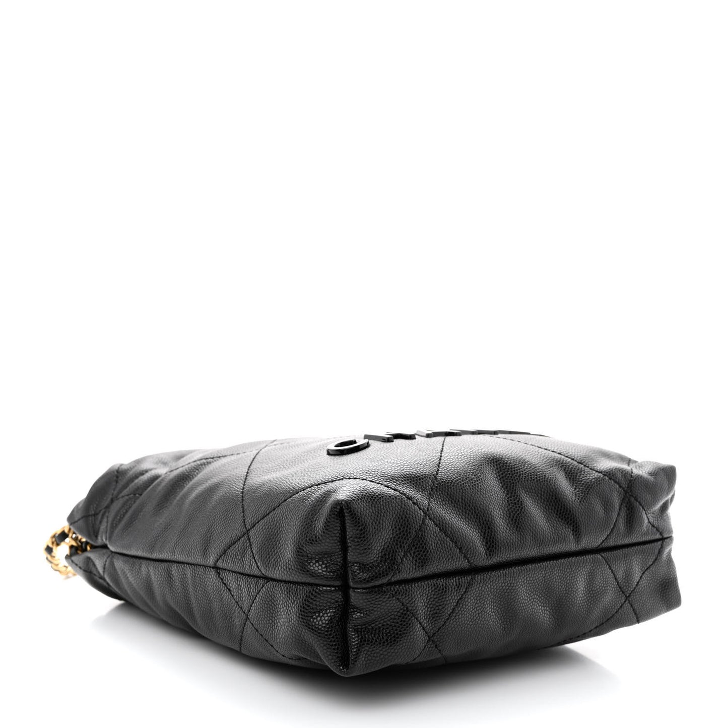 Shiny Caviar Quilted Monochrome Mini Chanel 22 Black