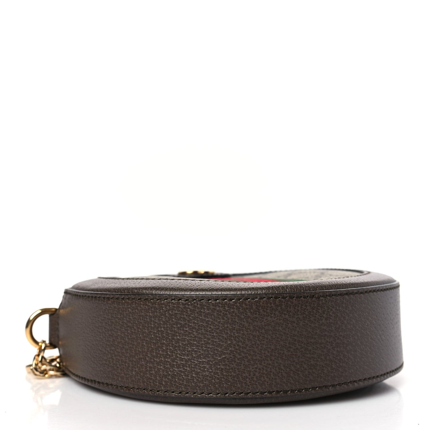 GG Supreme Monogram Web Mini Ophidia Round Shoulder Bag Brown