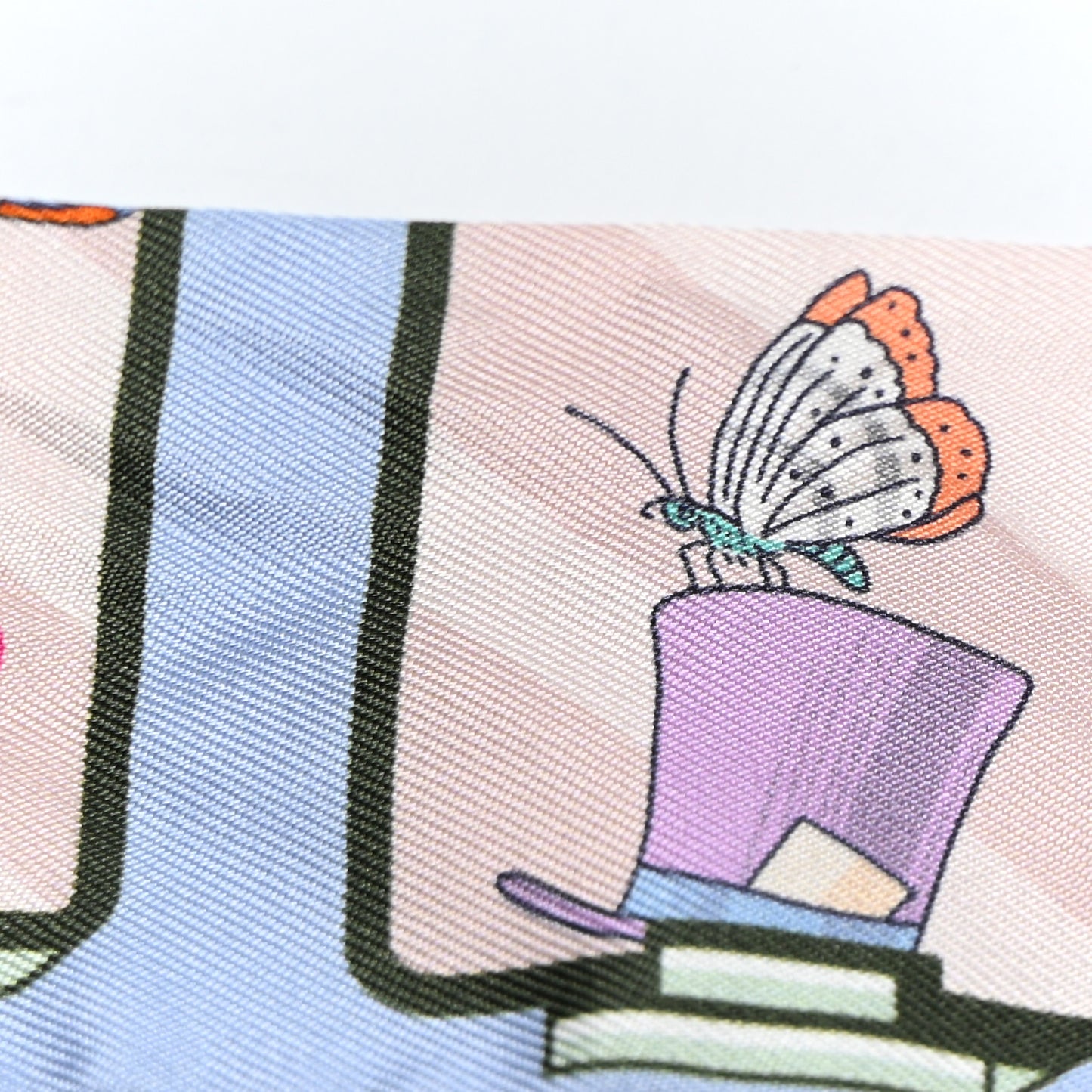 Silk Story Twilly Blue Pale Rose Vert