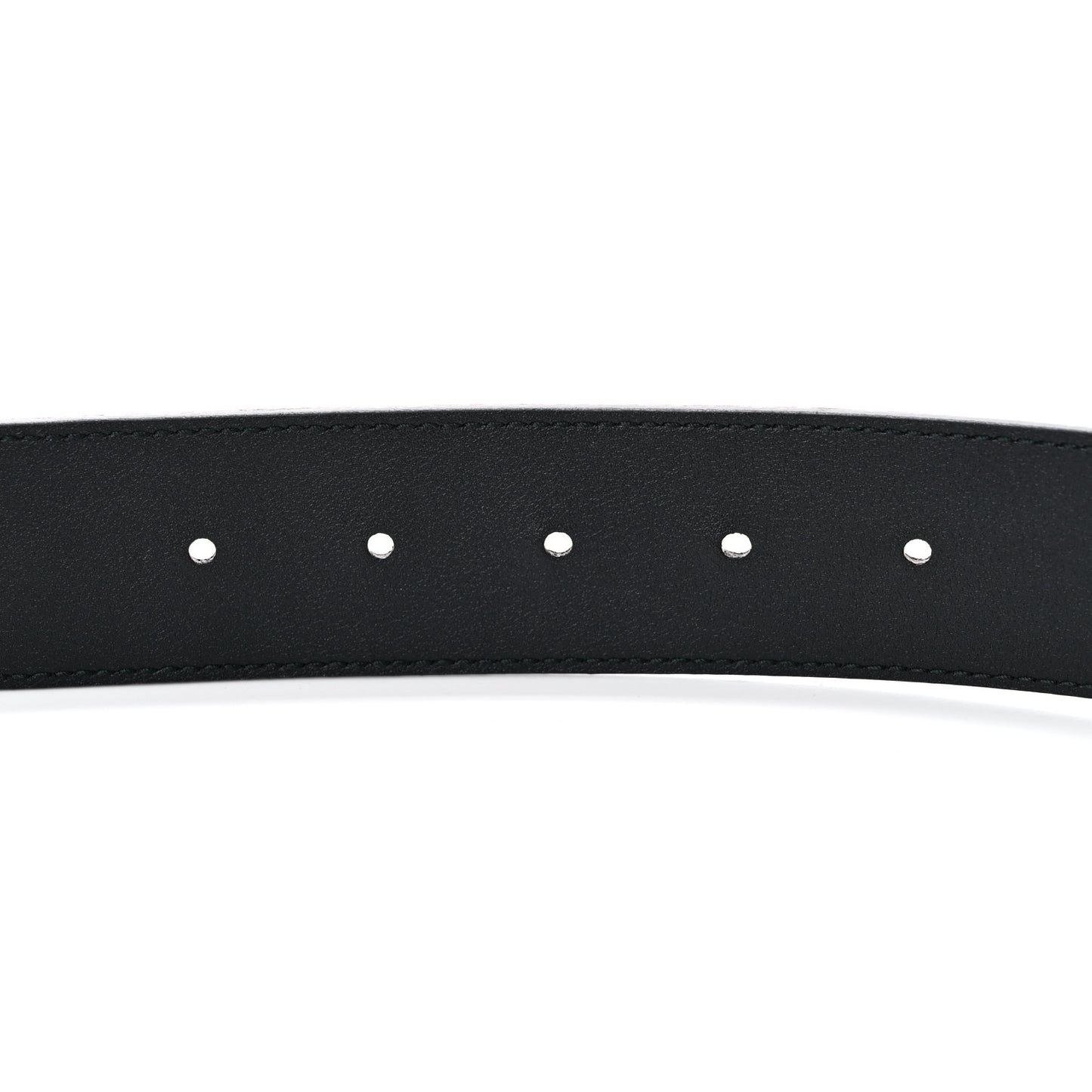 Textured Dollar Calfskin Nickel Double G 40mm Belt 70 28 Black
