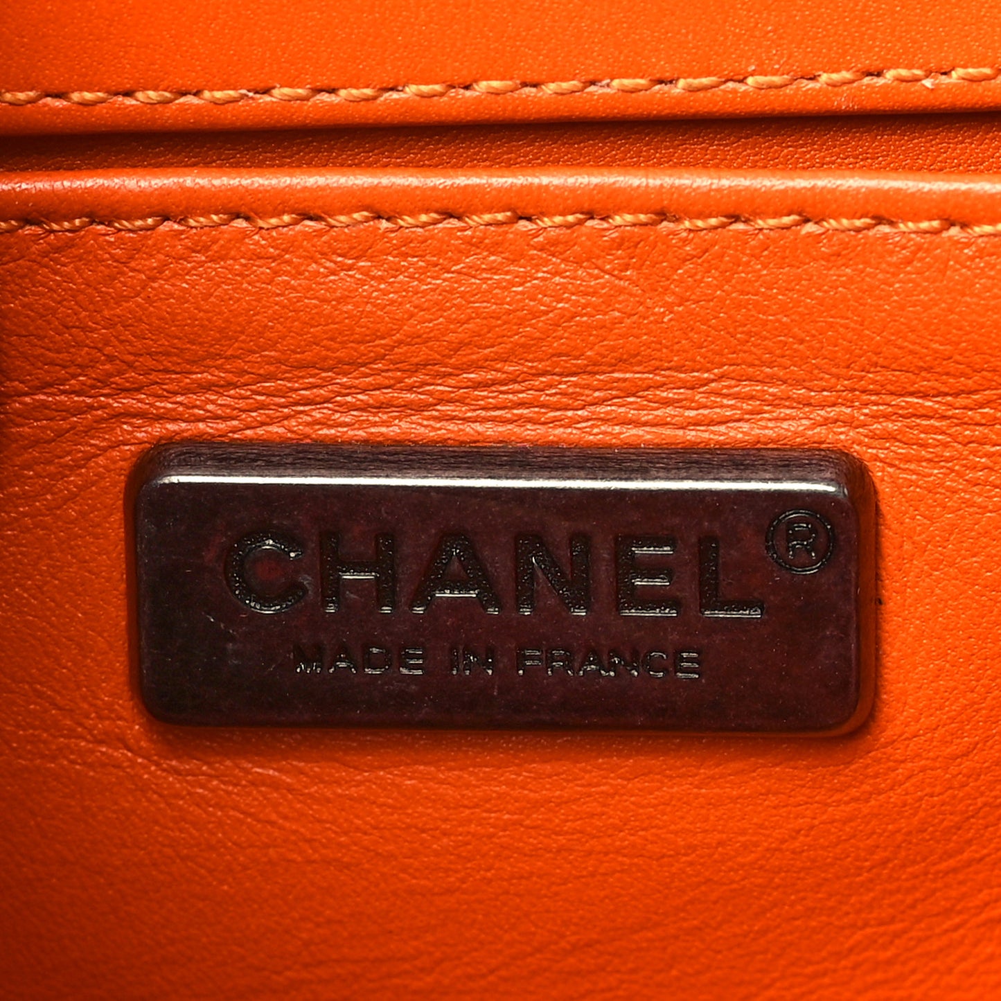 Snakeskin Small Boy Flap Orange