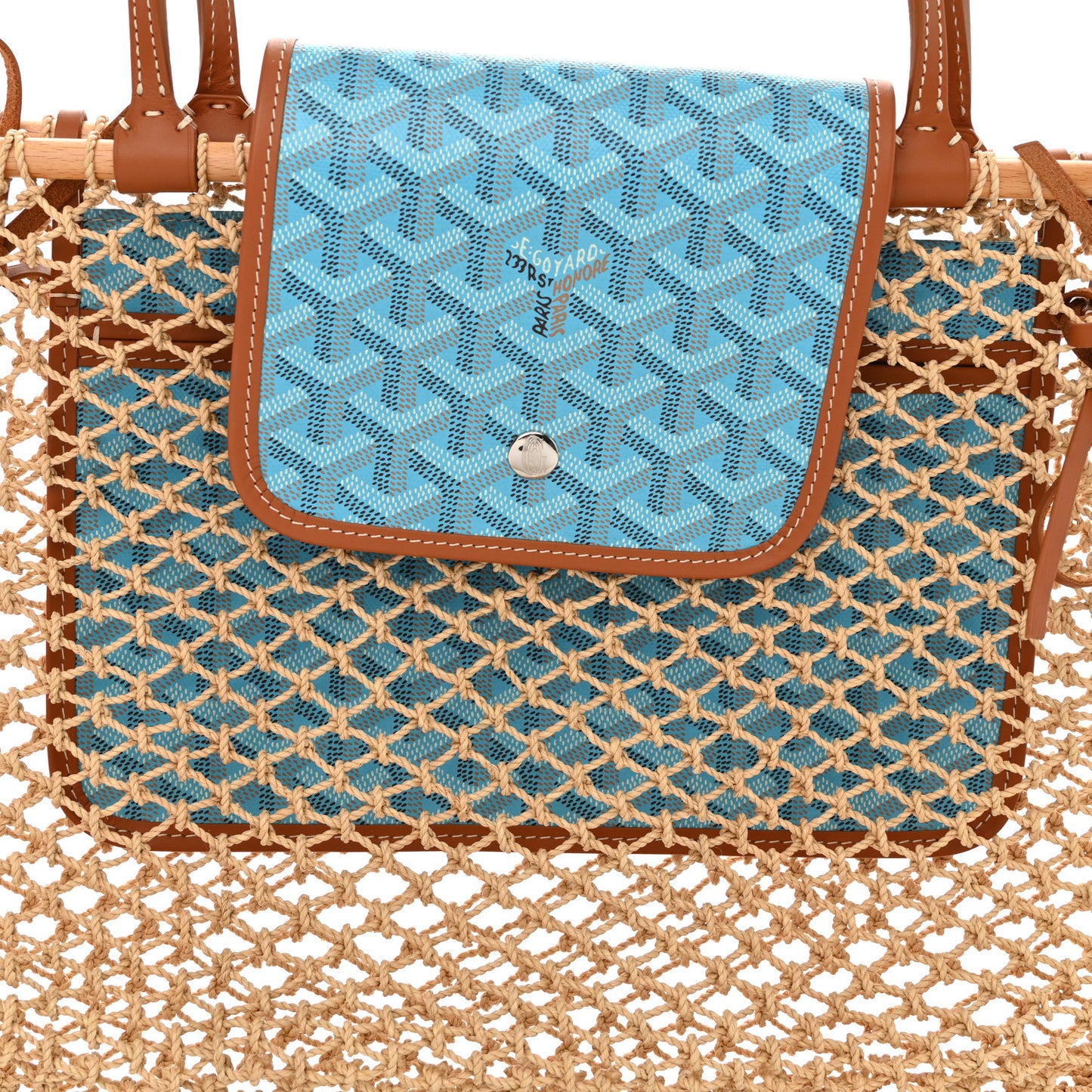 Goyardine Net Aligre Tote Blue