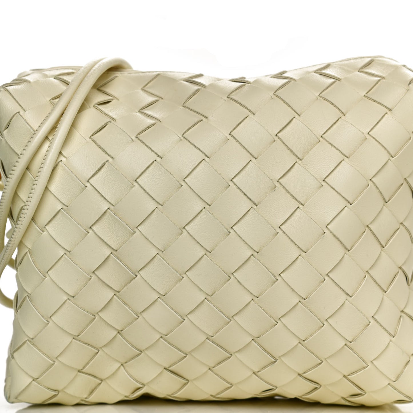 Nappa Intrecciato Small Loop Camera Bag Lemon Washed