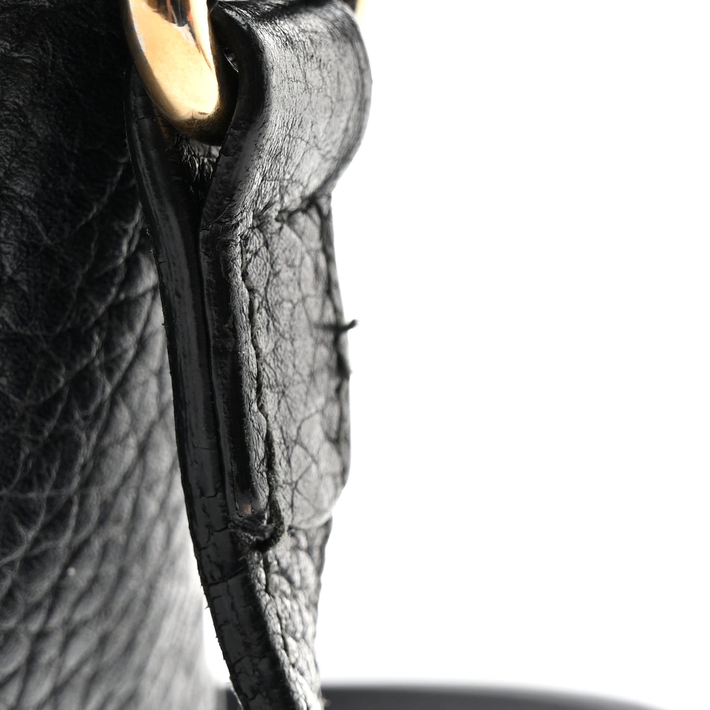 Pebbled Calfskin Small Soho Disco Bag Black