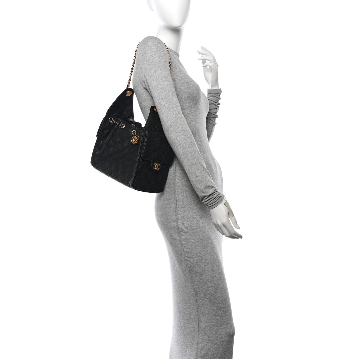 Caviar Quilted Small Chanel 25 Handbag Black