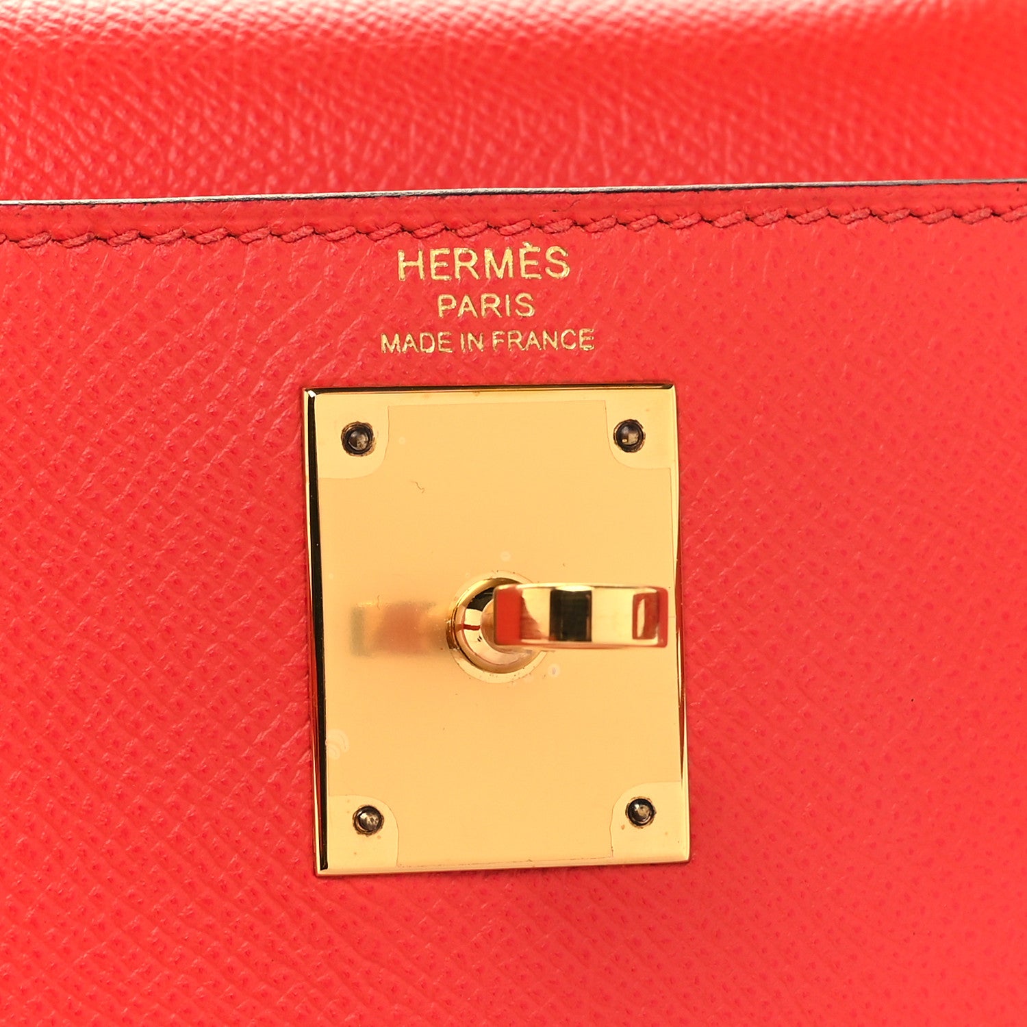 Hermes Epsom Kelly Sellier 28 Rouge Tomate 6 of 10
