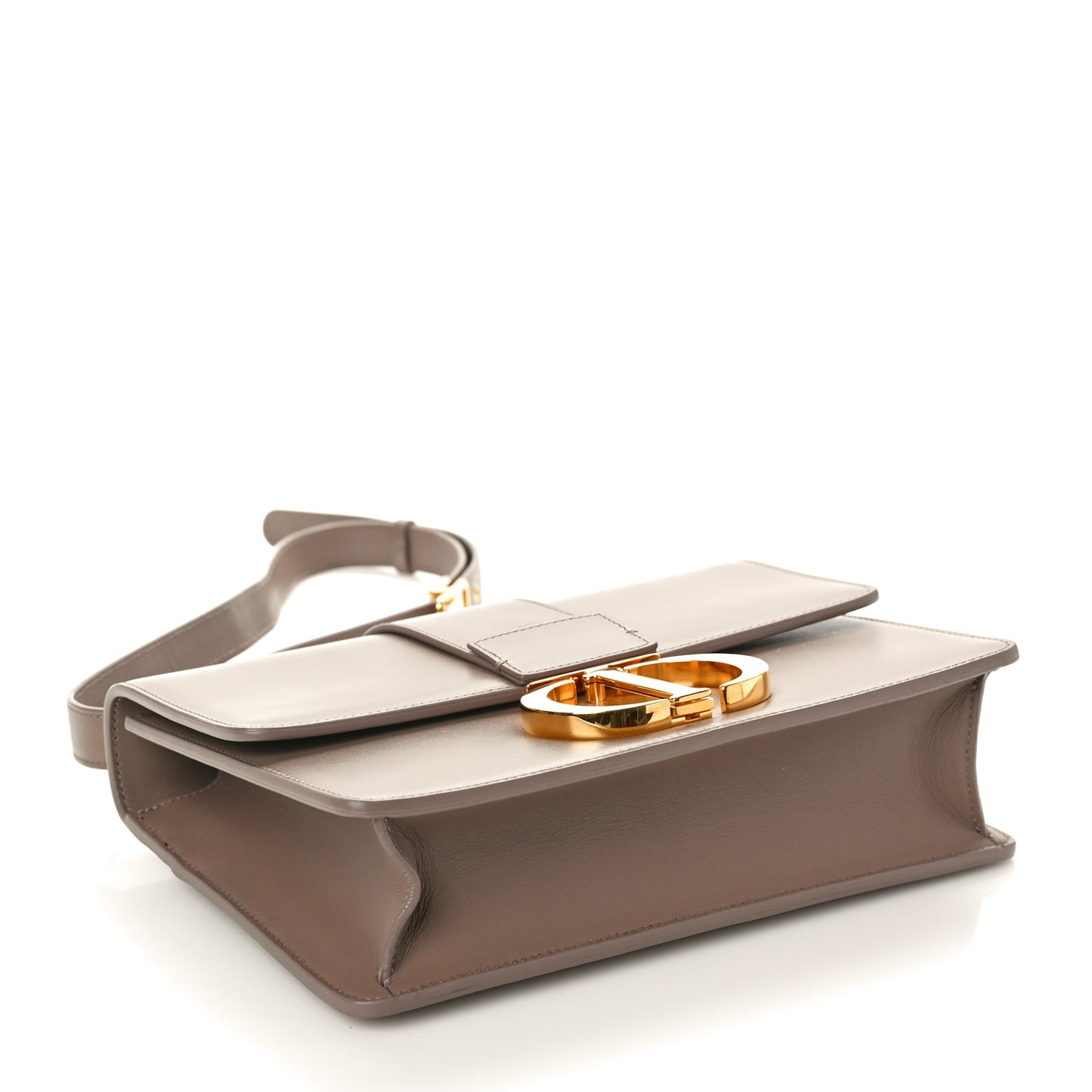Box Calfskin 30 Montaigne Flap Bag Raw Beige