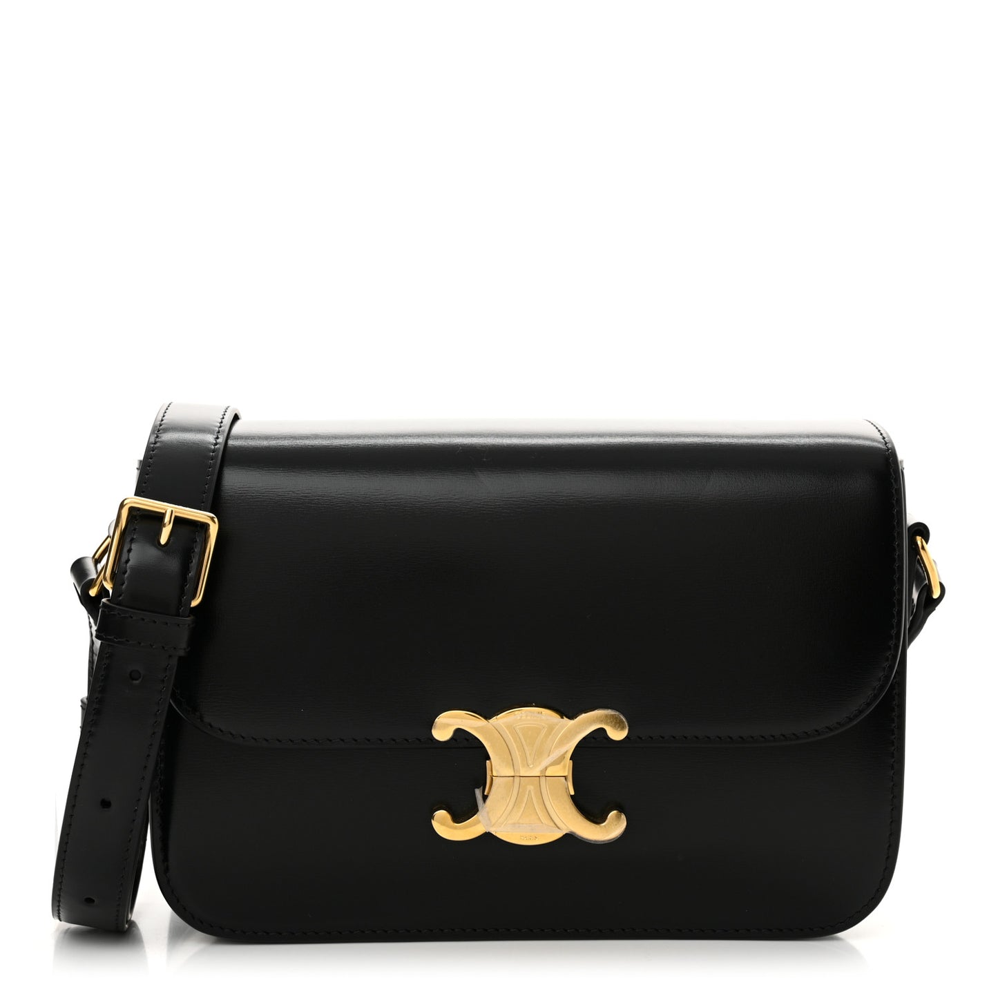 Shiny Calfskin Medium Triomphe Black