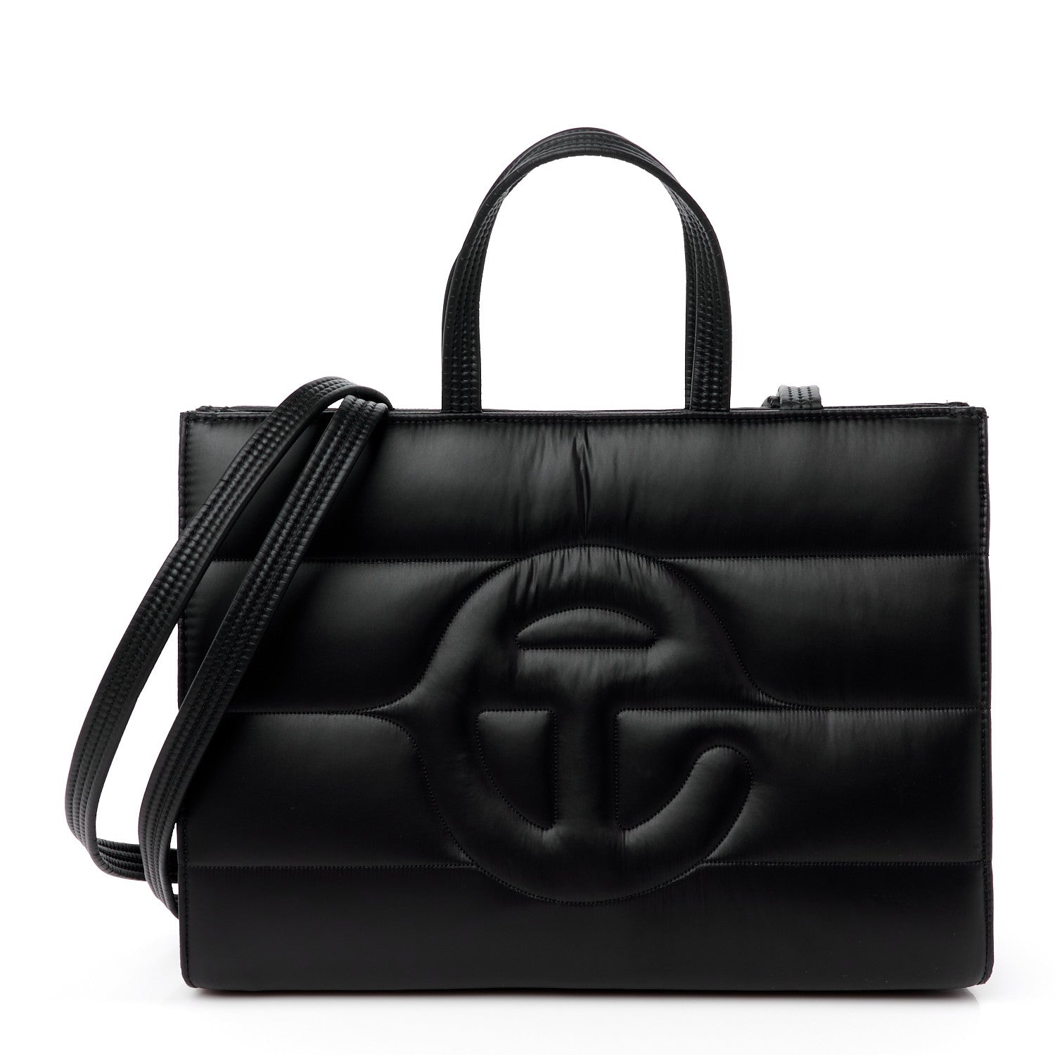 Telfar Nylon Medium Puff Shopping Bag Black 1 of 13