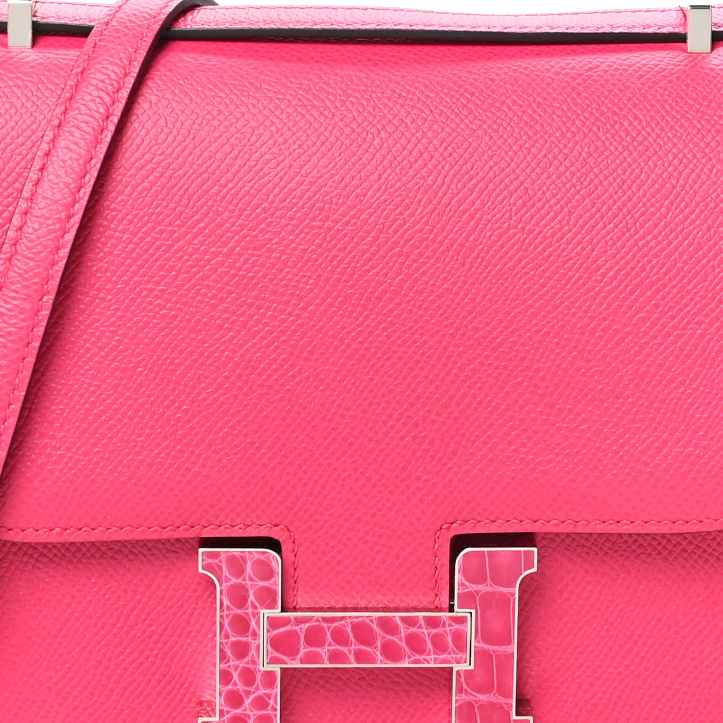Epsom Shiny Alligator Constance 18 Rose Mexico