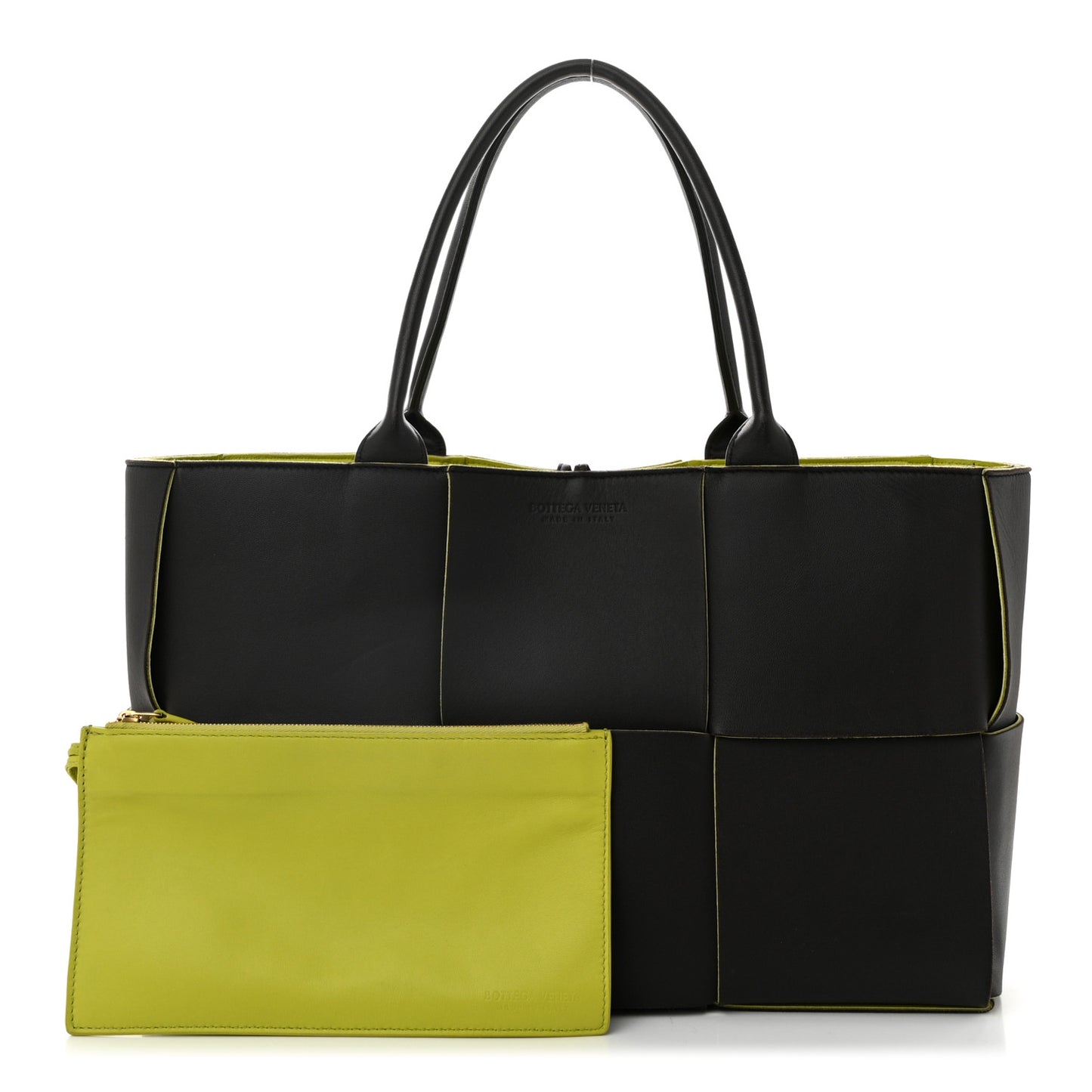 Nappa Maxi Intrecciato Medium Arco Tote Fondant Kiwi