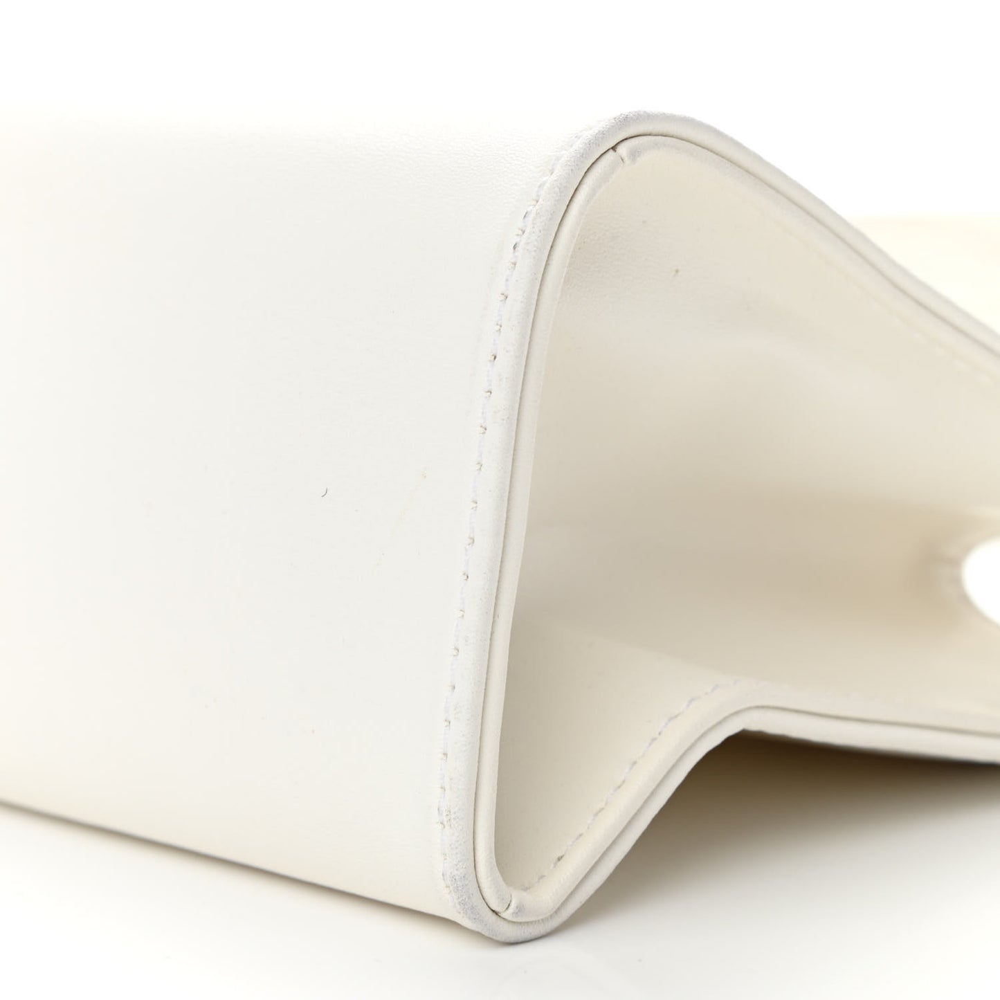 Vegan Leather Small Shopping Bag White