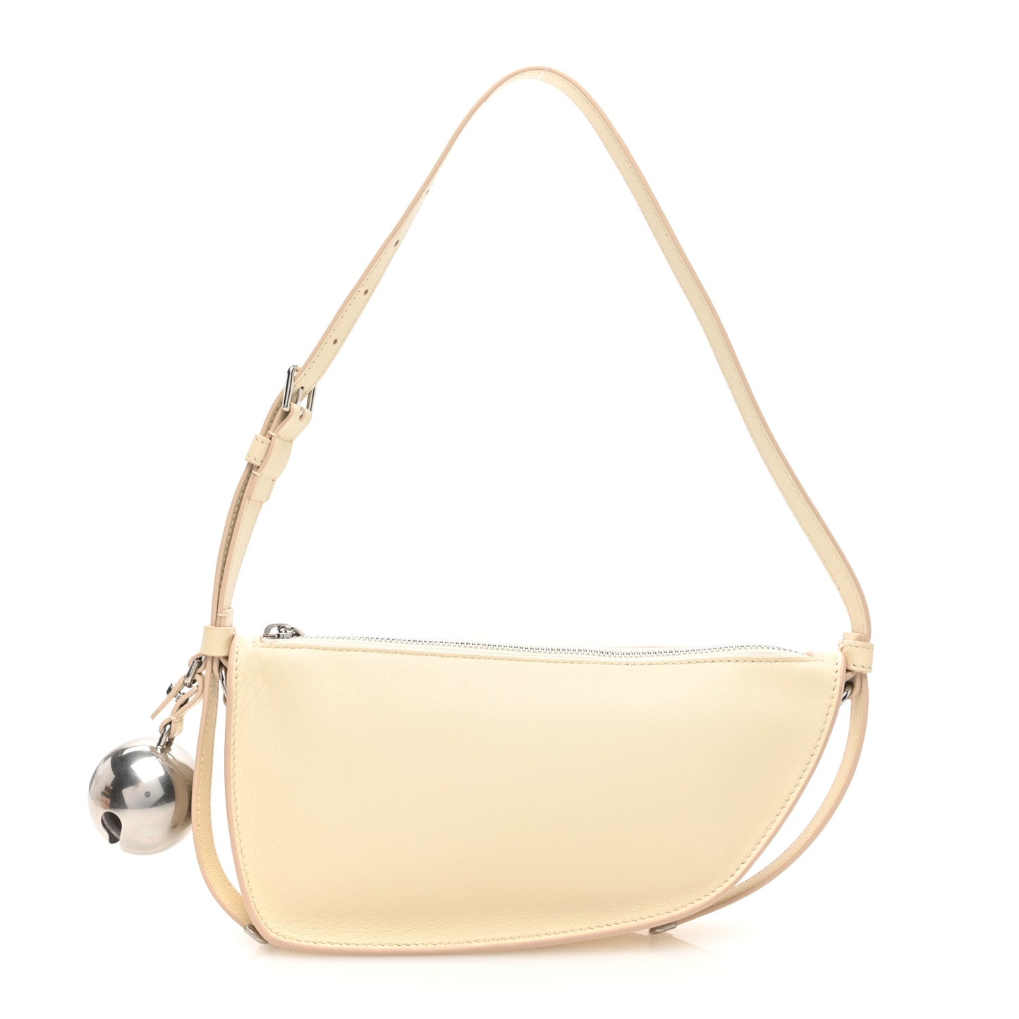 Calfskin Mini Shield Sling Bag Pearl
