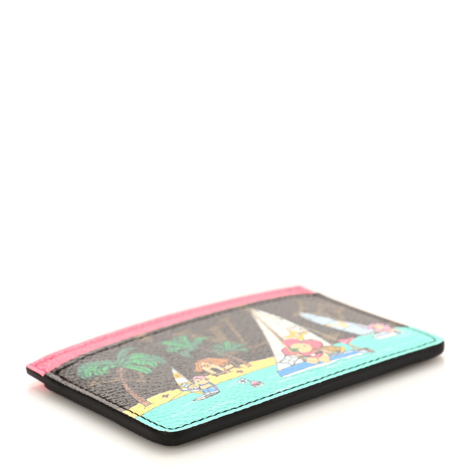 Louis Vuitton Monogram 2023 Christmas Animation Sailing Vivienne Cardholder Dragonfruit Pink 4 of 8