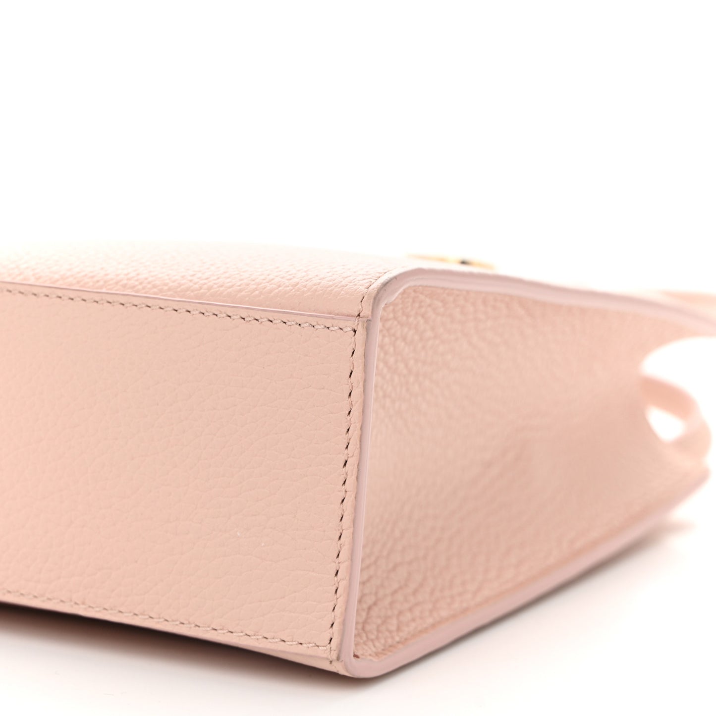 Grainy Calfskin Micro Frances Tote Dusky Pink