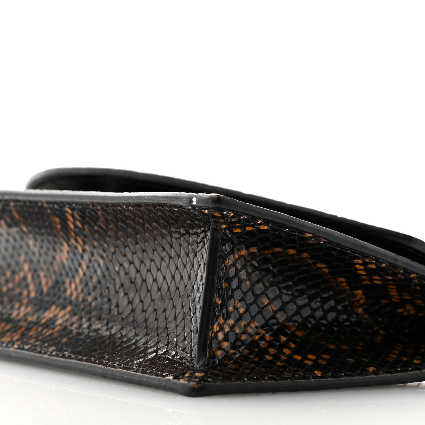 Calfskin Amazonia Loubi54 Crossbody Clutch Dark Brown