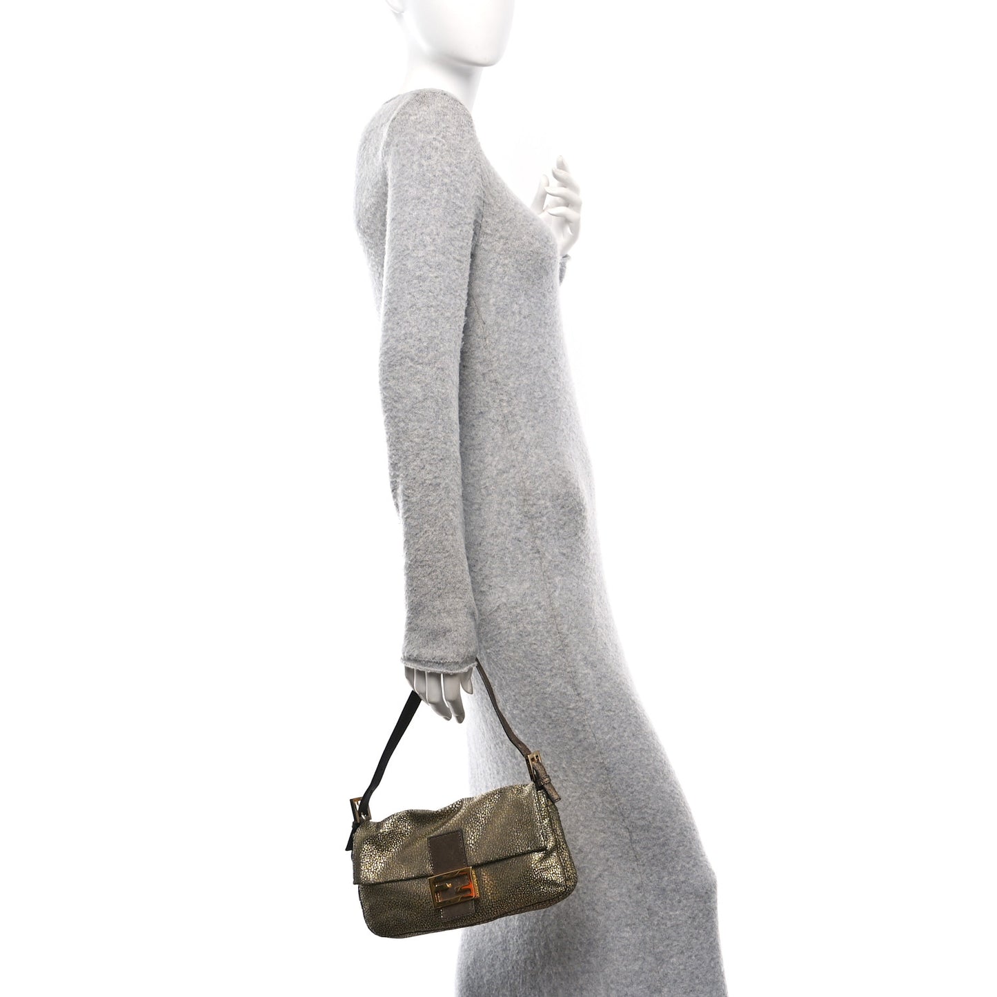 Metallic Canvas Baguette Gold