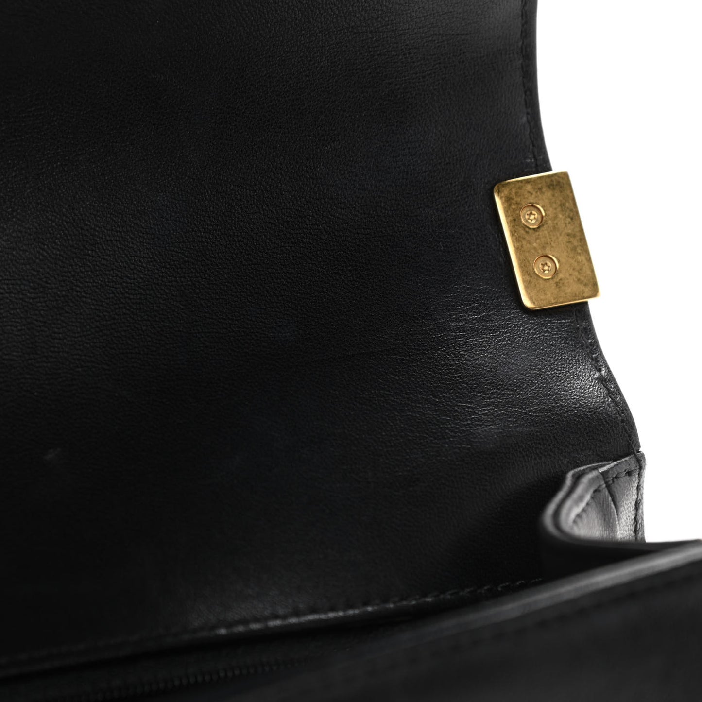 Lambskin Quilted New Medium Boy Flap Black