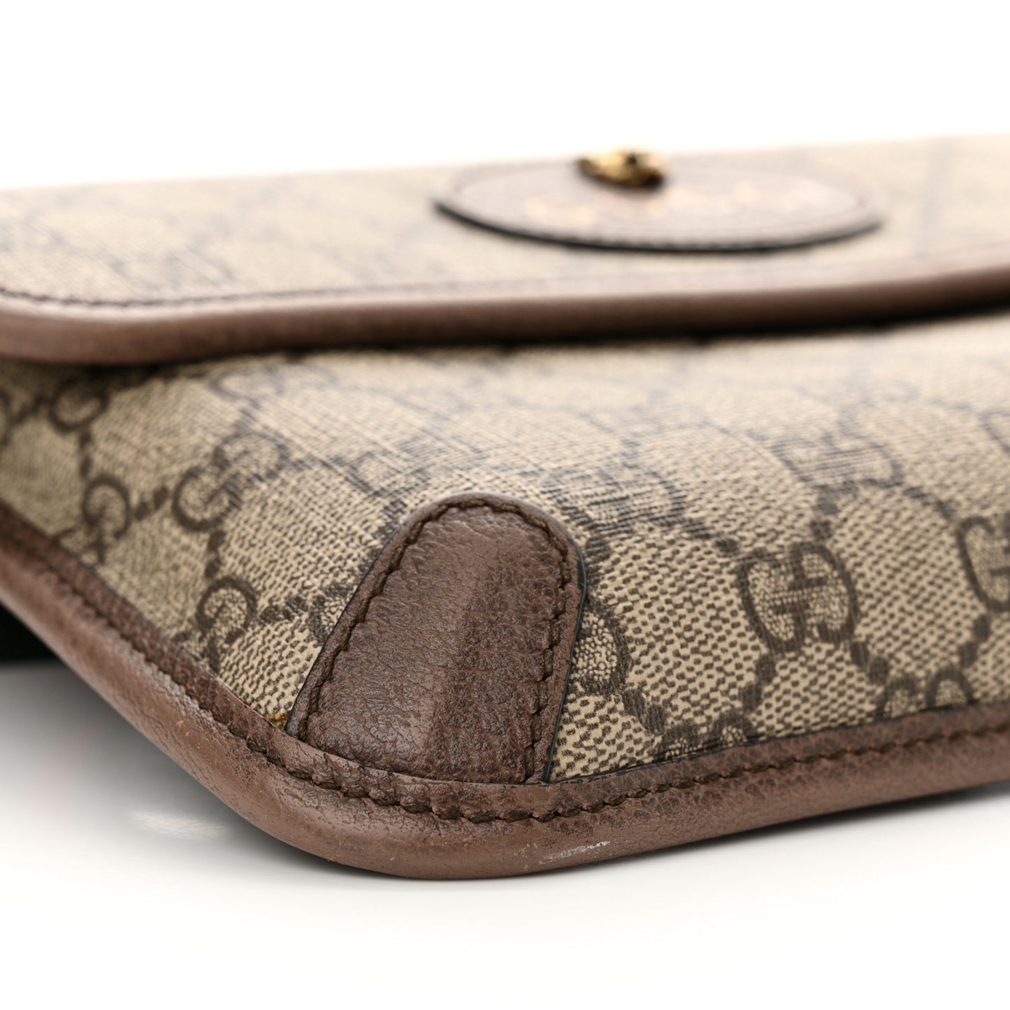 GG Supreme Monogram Neo Vintage Web Belt Bag Brown