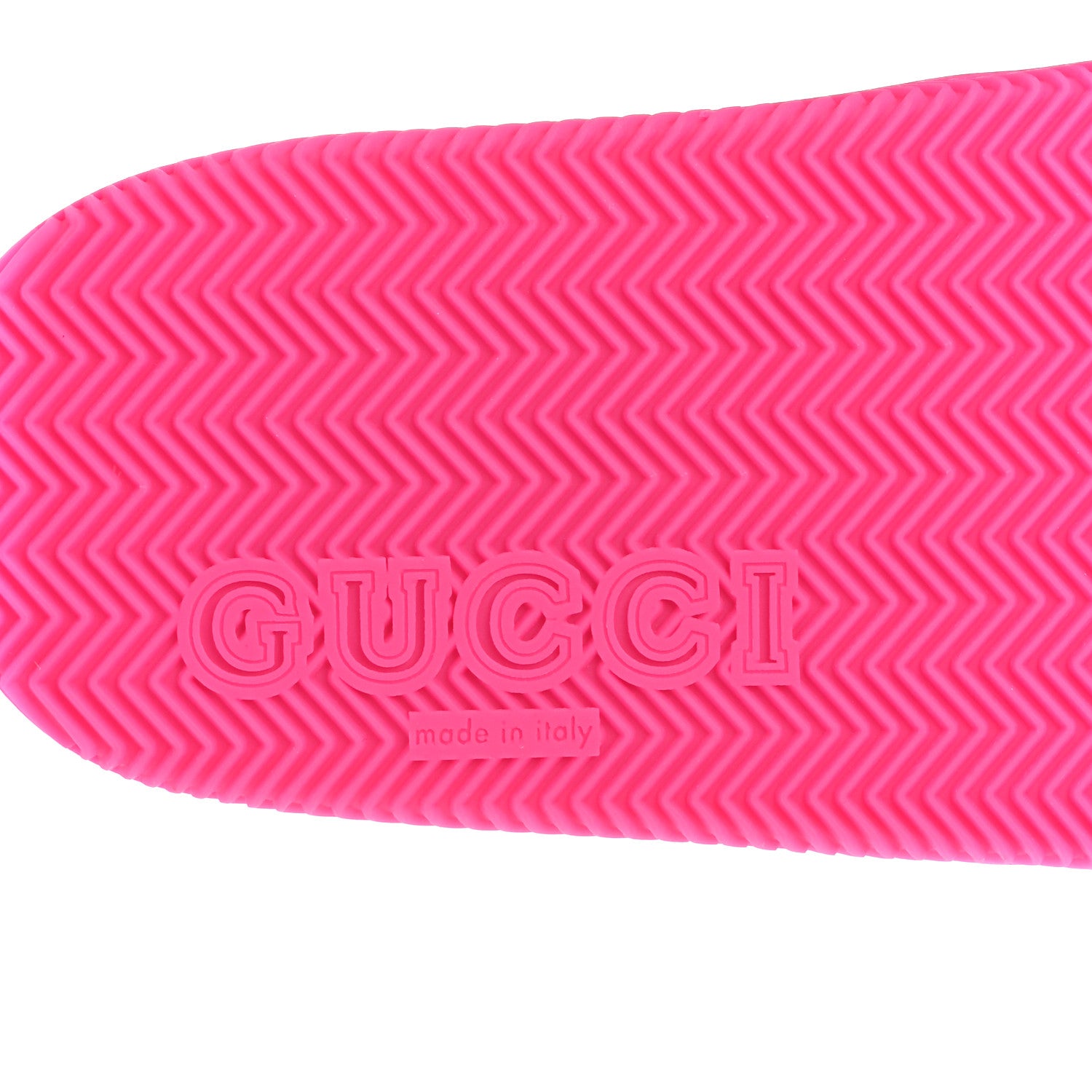 Gucci Rubber Web Womens Criss Cross Slide Sandals 38 Coral New Shamarock 6 of 12