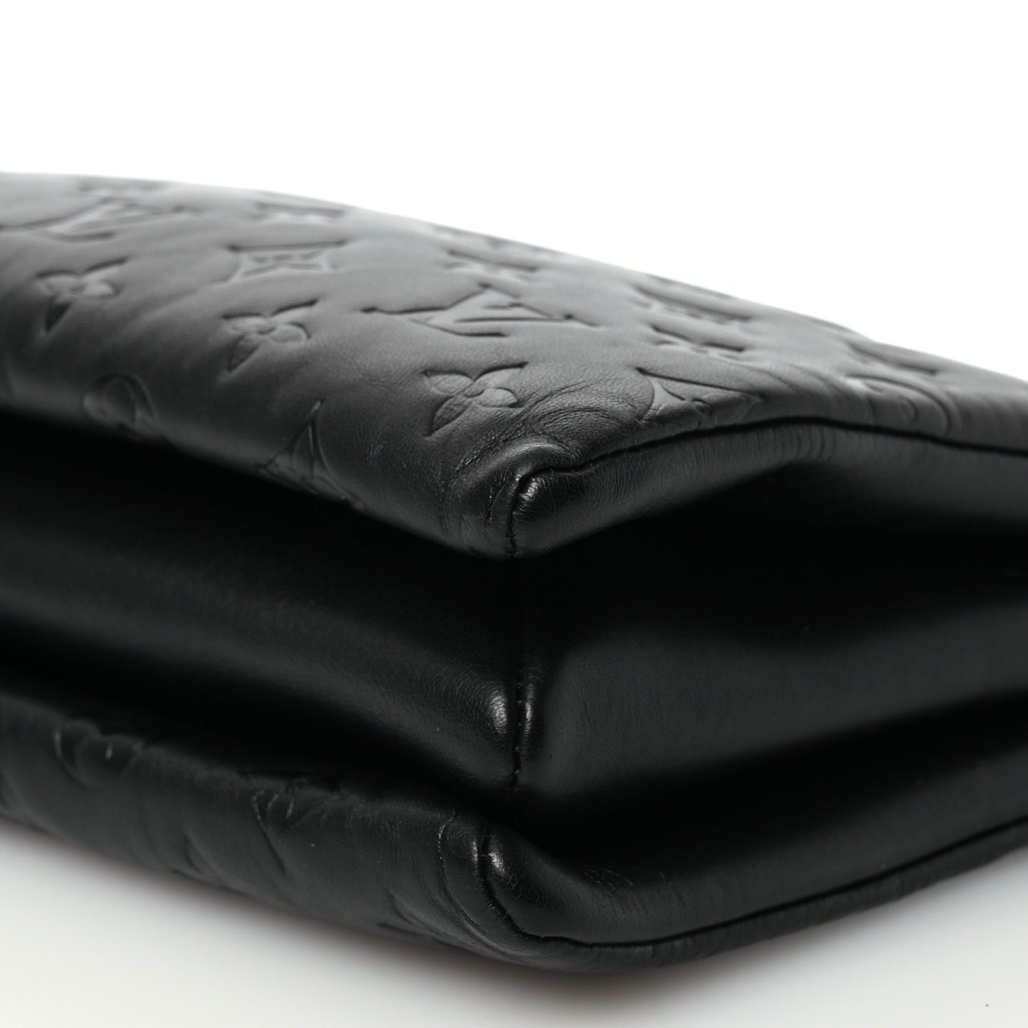 Lambskin Embossed Monogram Coussin PM Black