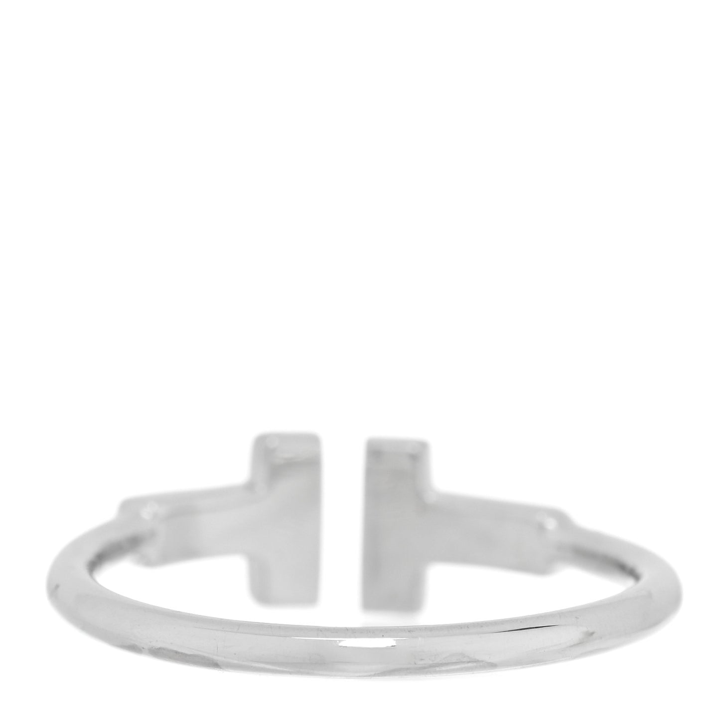 18K White Gold Diamond T Wire Ring 54 7