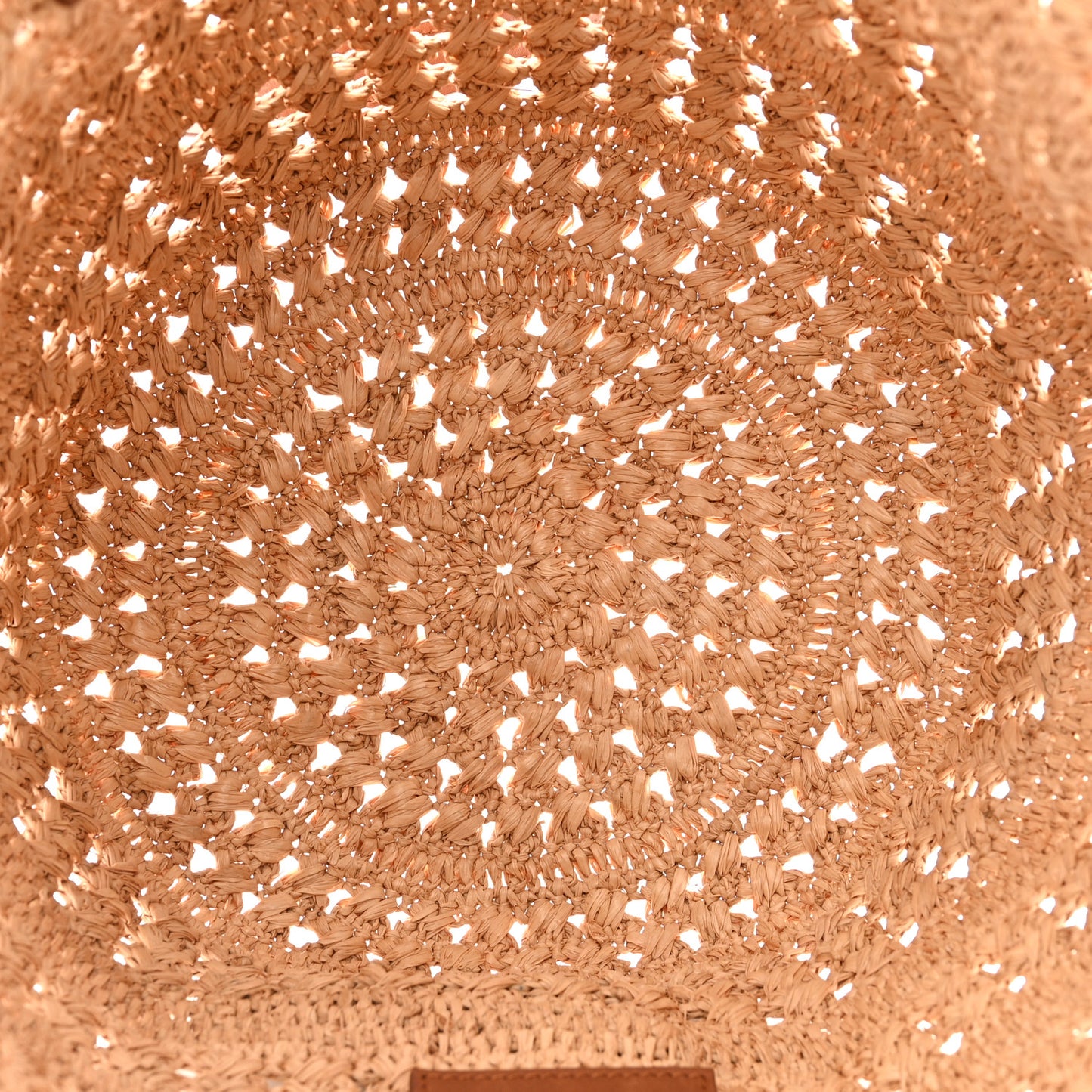 Raffia Calfskin Small Panier Tote Naturel