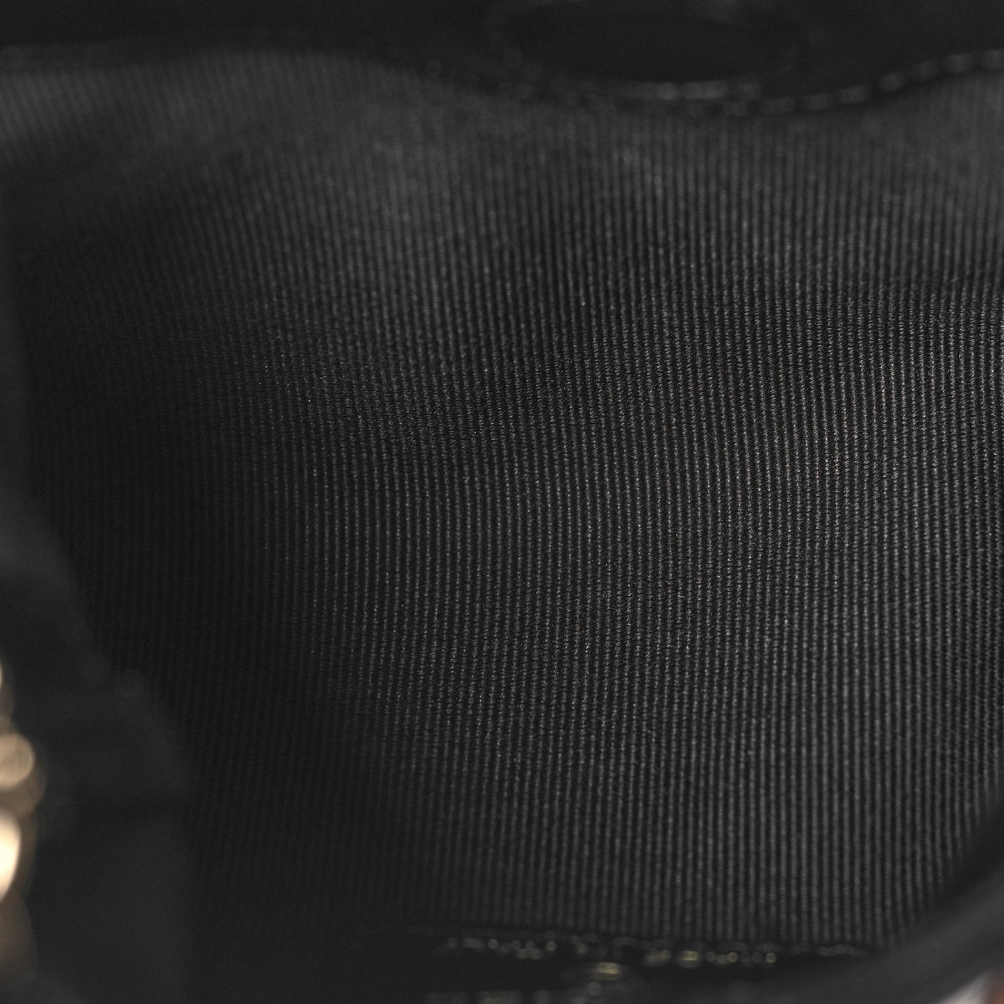 Shiny Lambskin Quilted Micro 31 Clutch With Chain Black