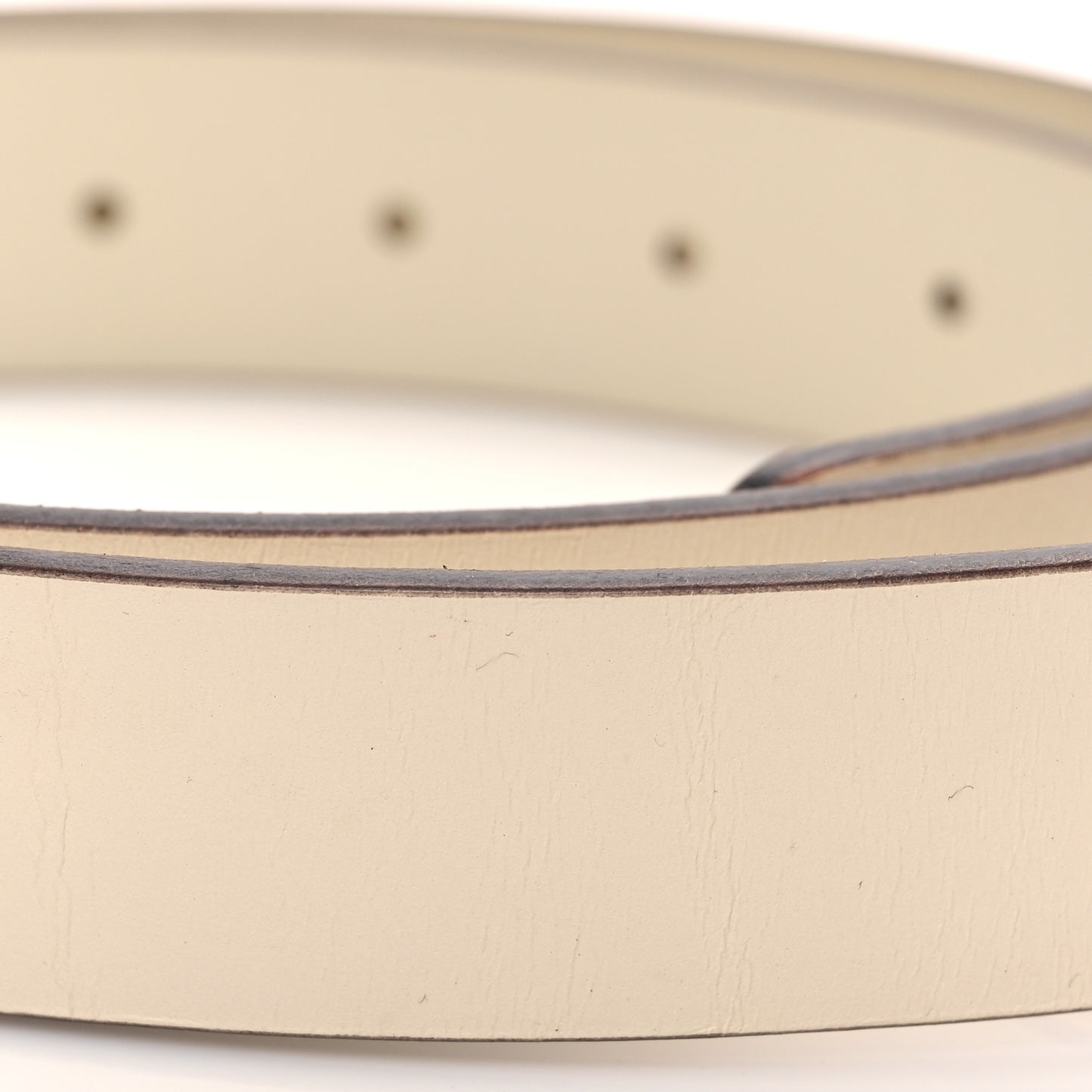 Margaux Calfskin Studded Interlocking G 30mm Belt 95 38 Mystic White