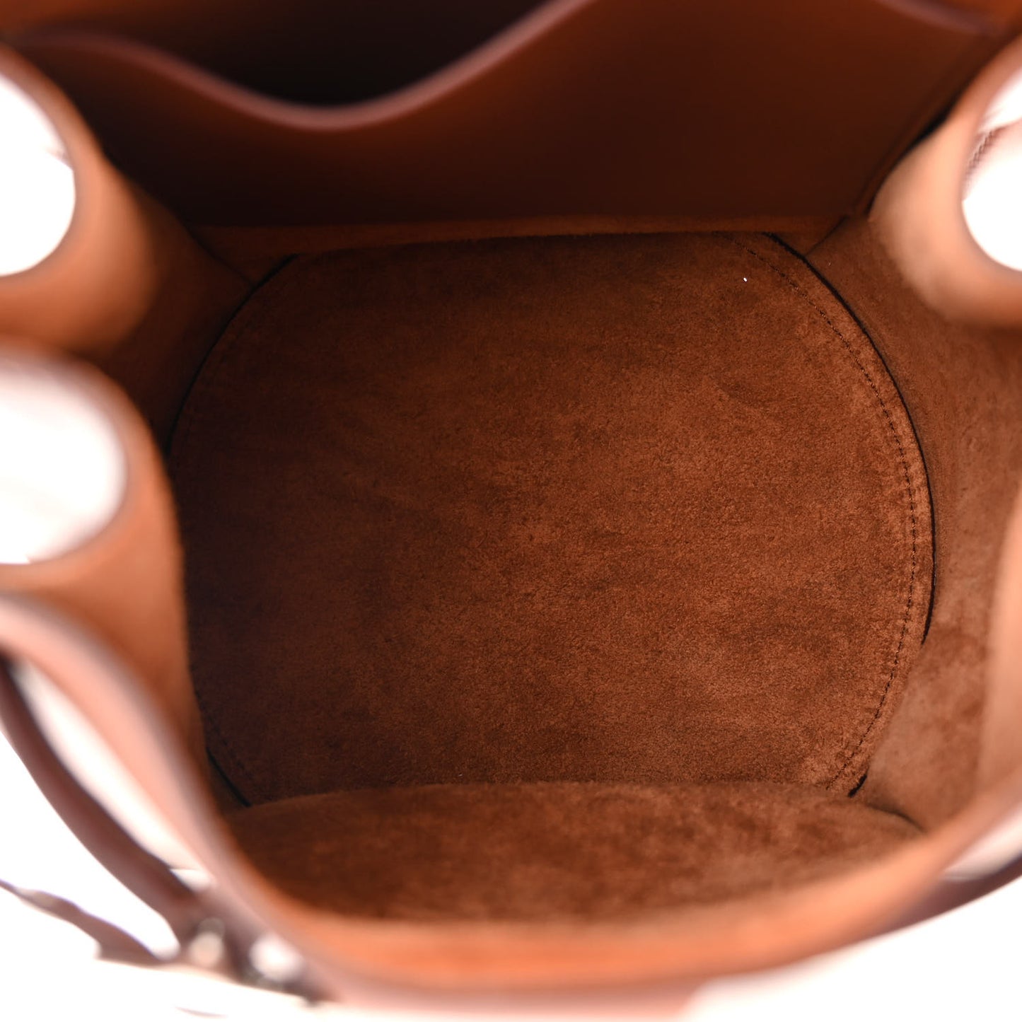 Smooth Calfskin Long Strap Big Bucket Bag Tan