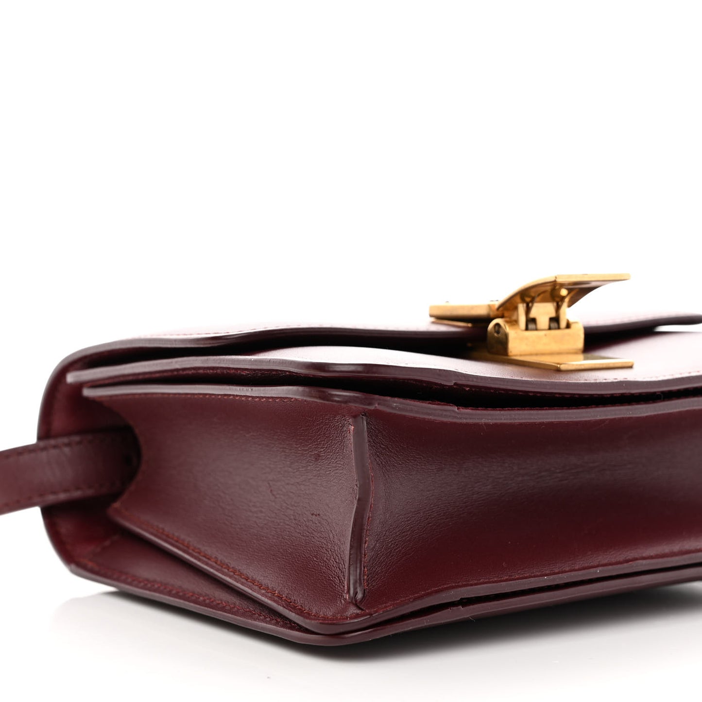 Box Calfskin Small Classic Box Flap Bag Burgundy