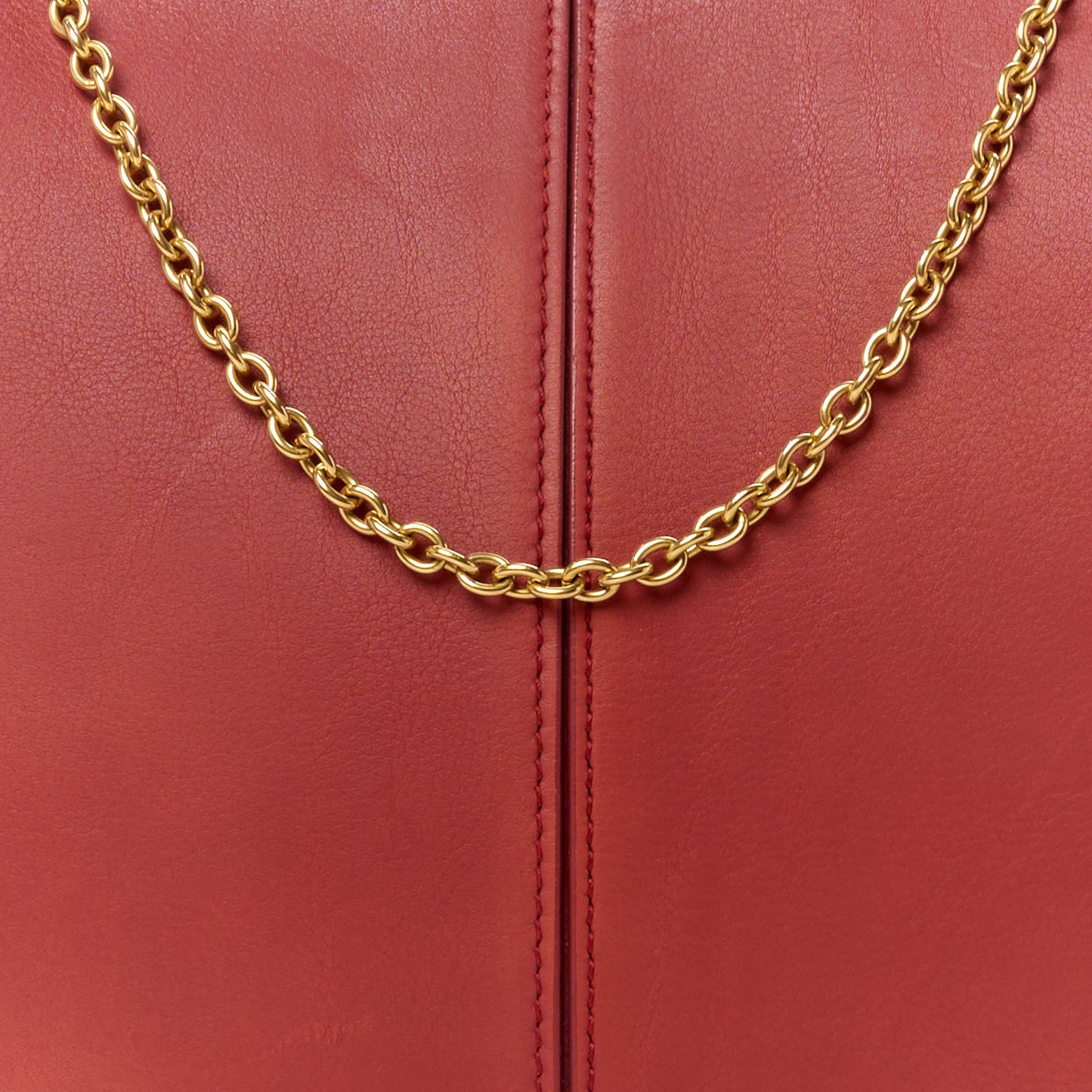Supple Natural Calfskin Tri-Fold Clutch Red