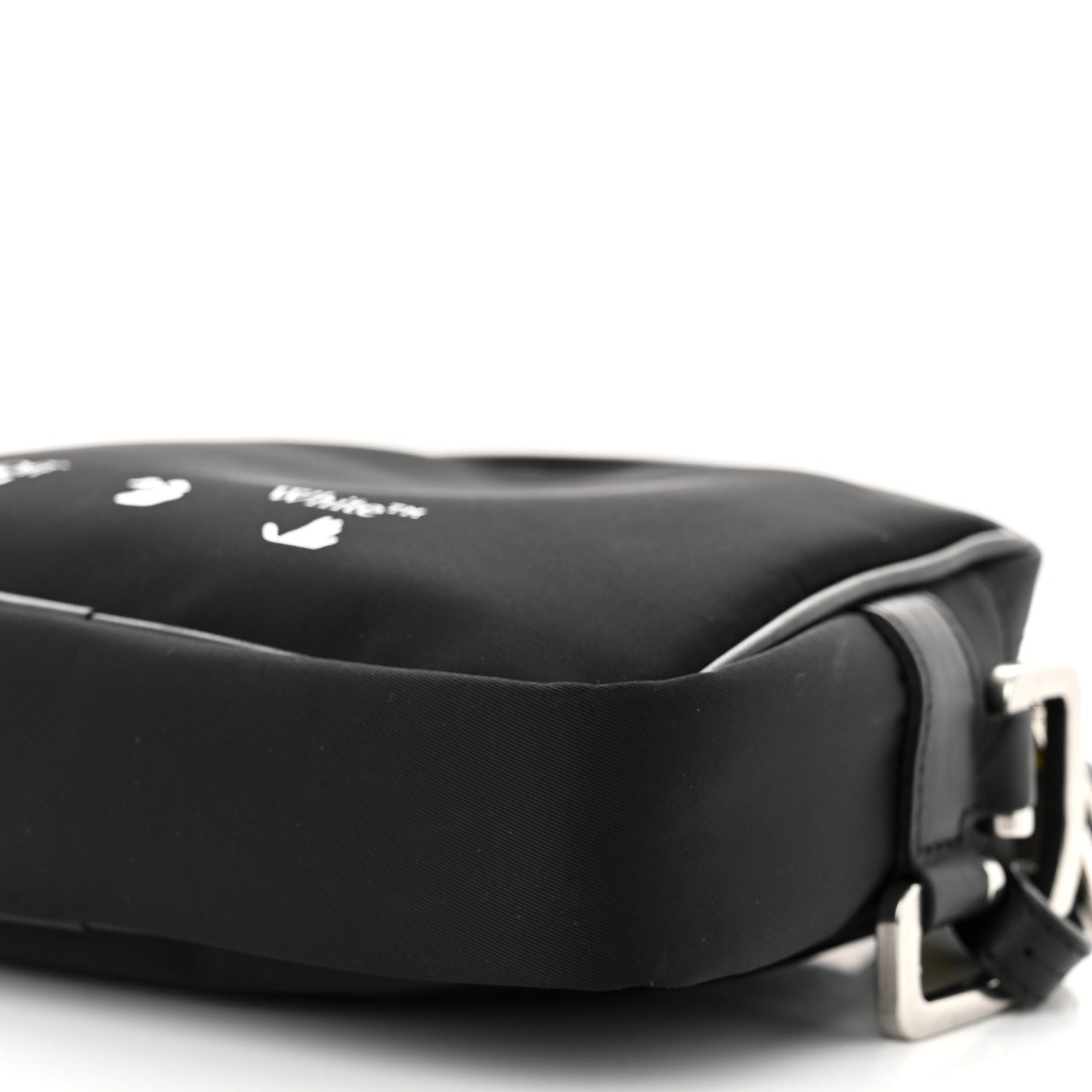 Nylon Logo Print Crossbody Bag Black