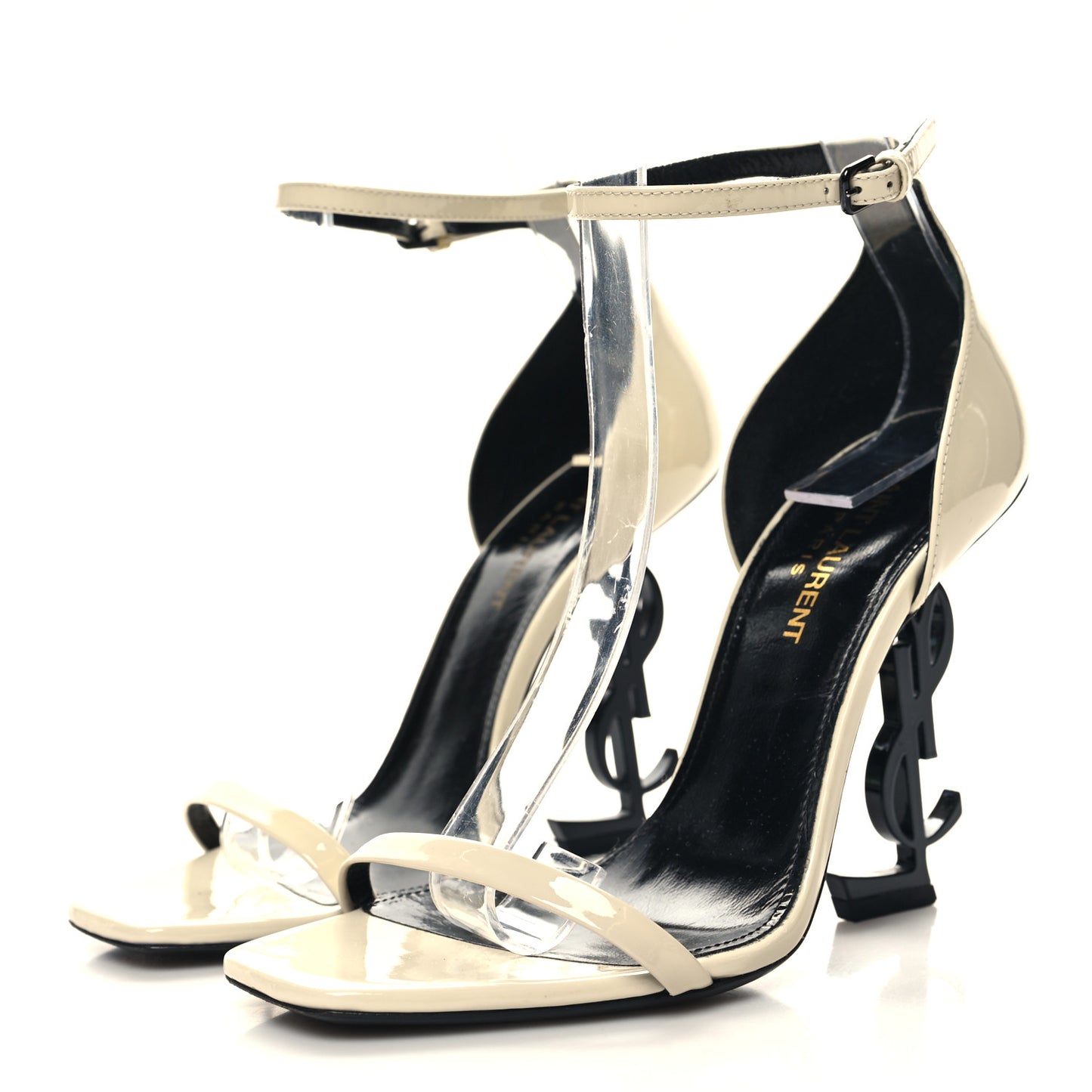 Patent Calfskin Opyum 110 Sandals 36.5 Neutro