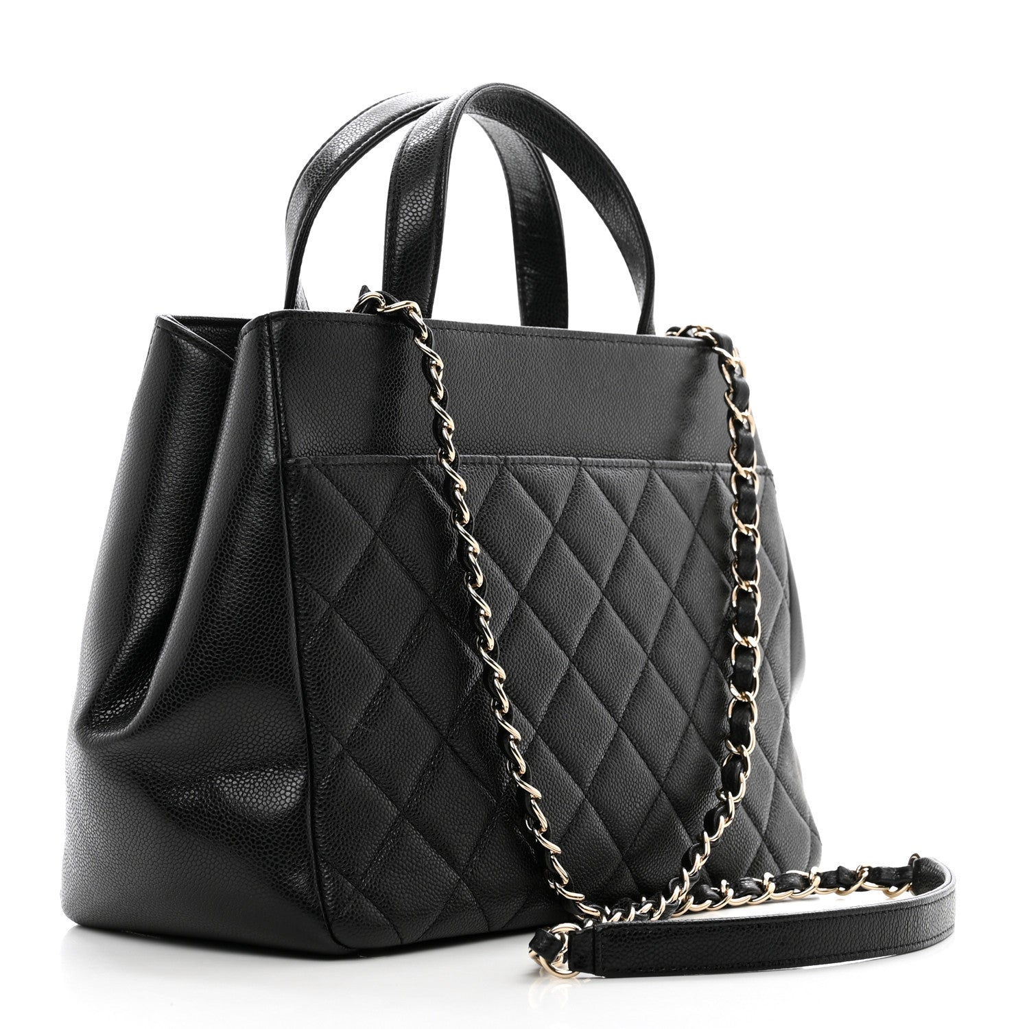 Chanel Caviar Quilted Small Business Affinity Shopping Bag Black 3 of 10