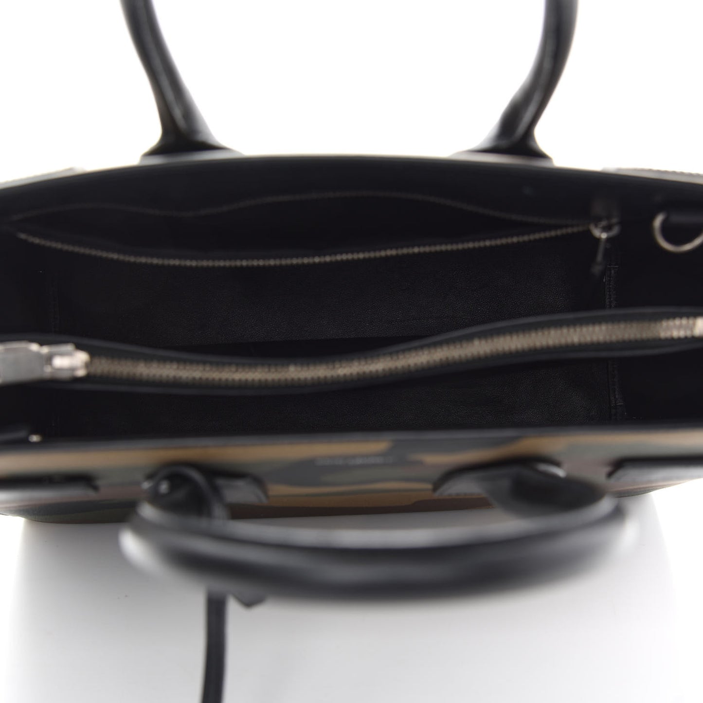 Calfskin Camouflage Small Sac De Jour Kaki Black