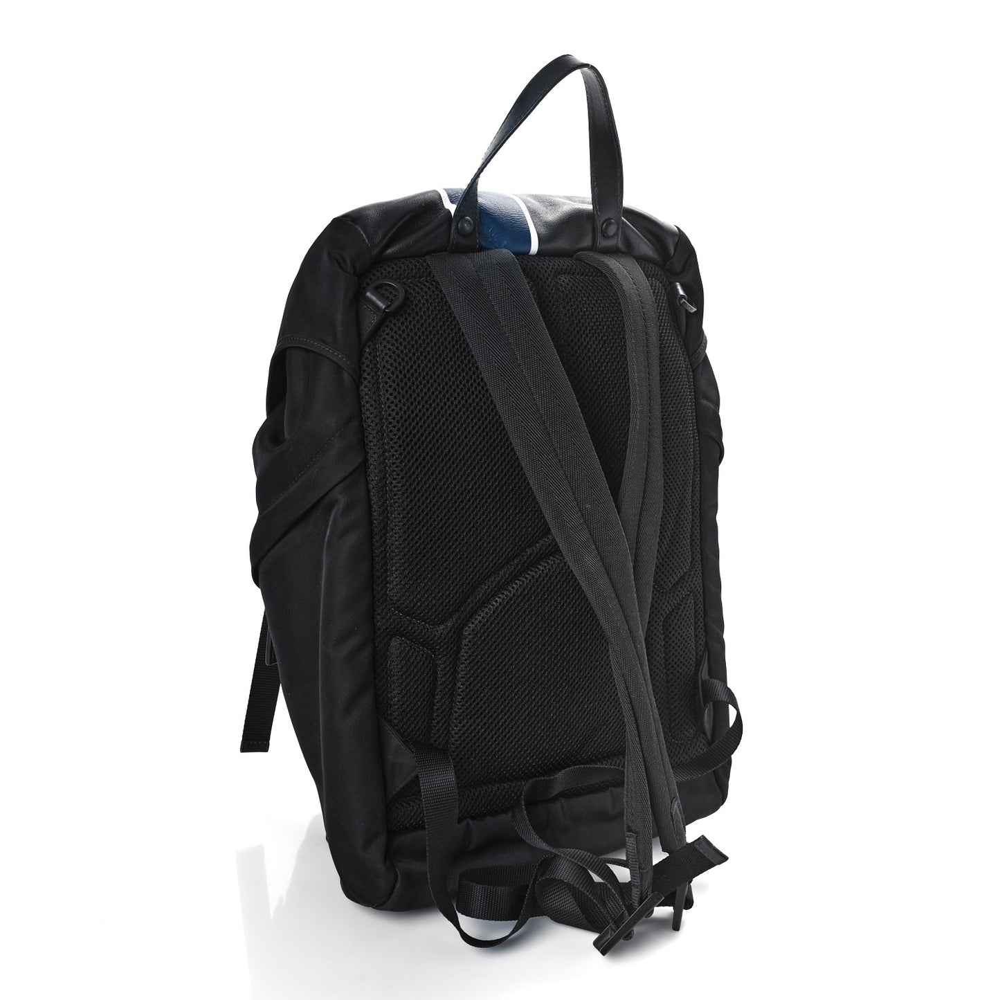 Tessuto Nylon Saffiano Travel Backpack Black