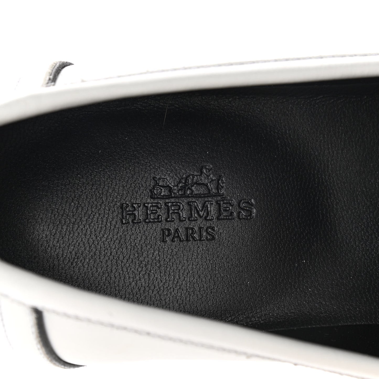 Calfskin Womens Paris Loafers 36.5 White