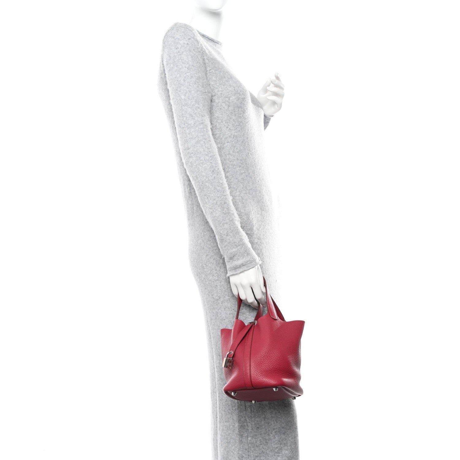Hermes Taurillon Clemence Picotin Lock 18 PM Rubis 2 of 9
