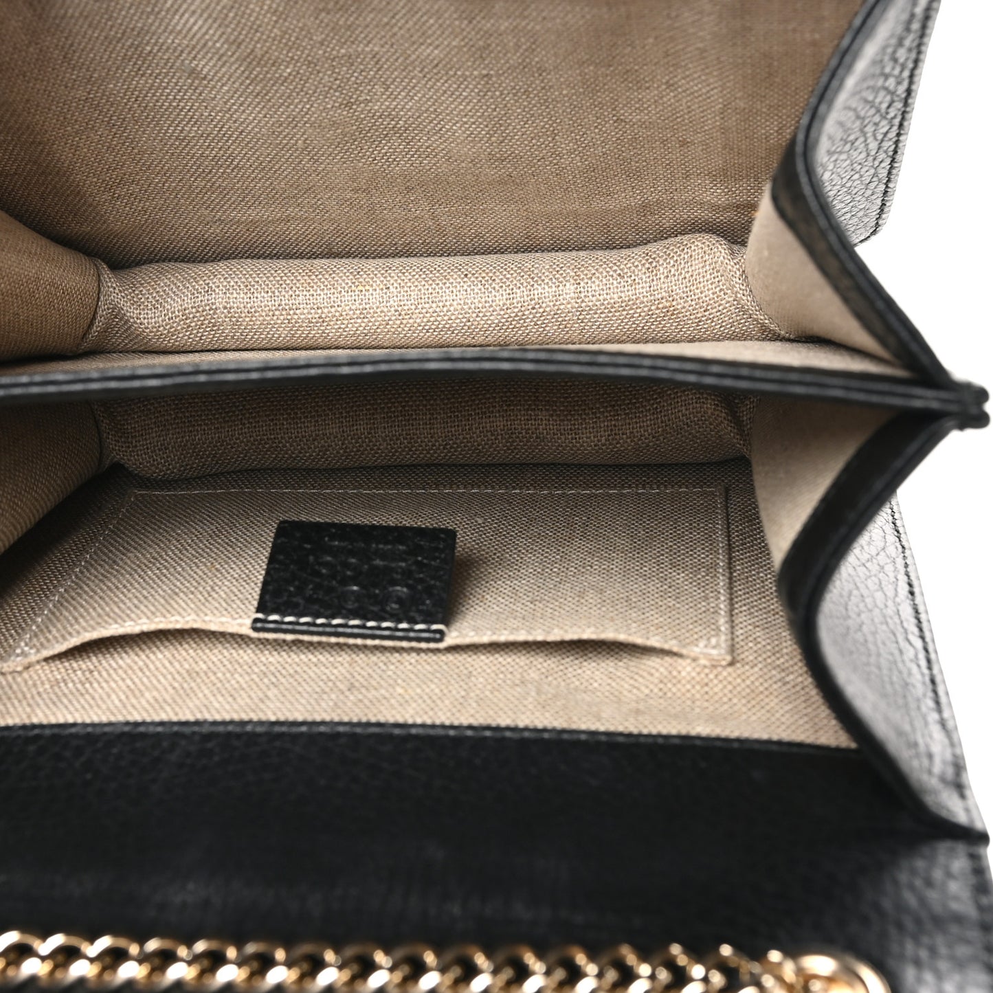 Dollar Calfskin Small Interlocking G Shoulder Bag Black